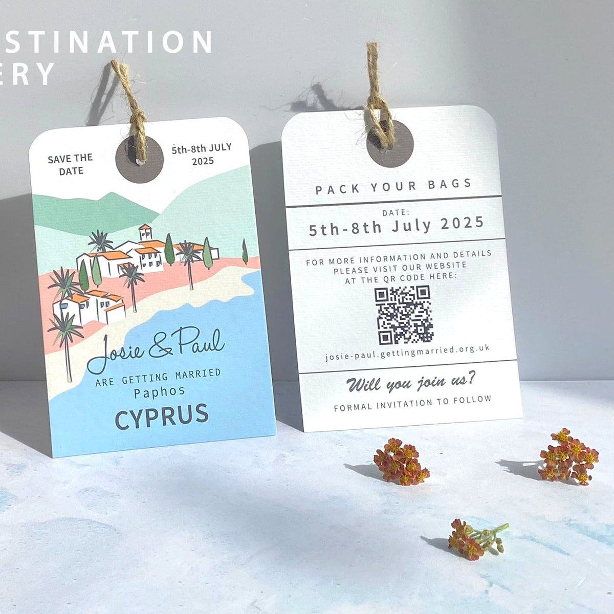Cyprus Luggage Tag Save the Date