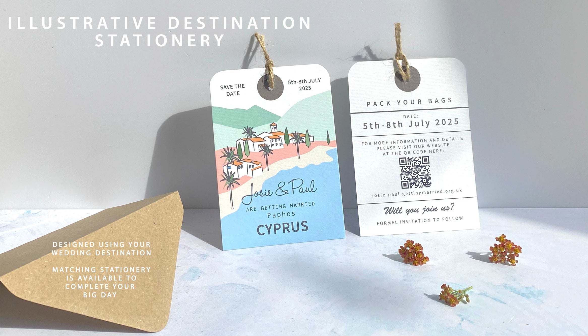Cyprus Luggage Tag Save the Date