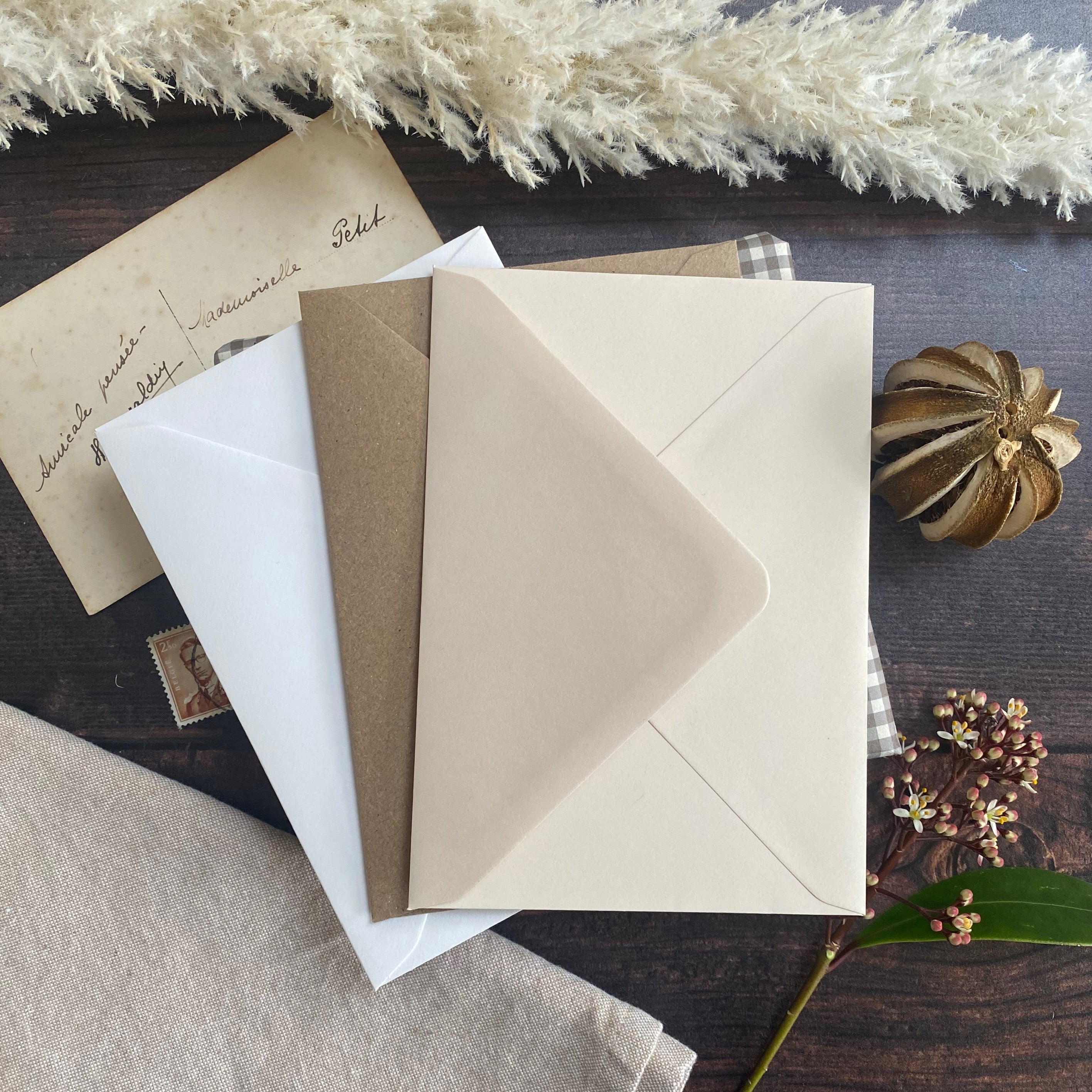 Boho Tipi Pampas Four Fold Wedding Invitation