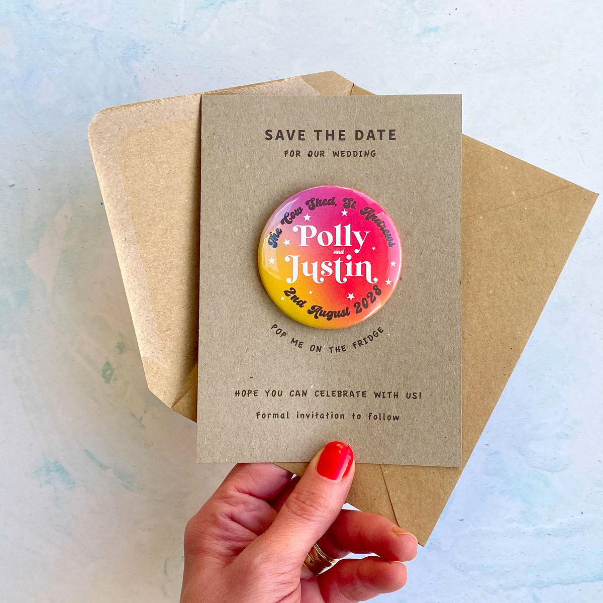 Magnet (Retro Funky Font Save the Date)