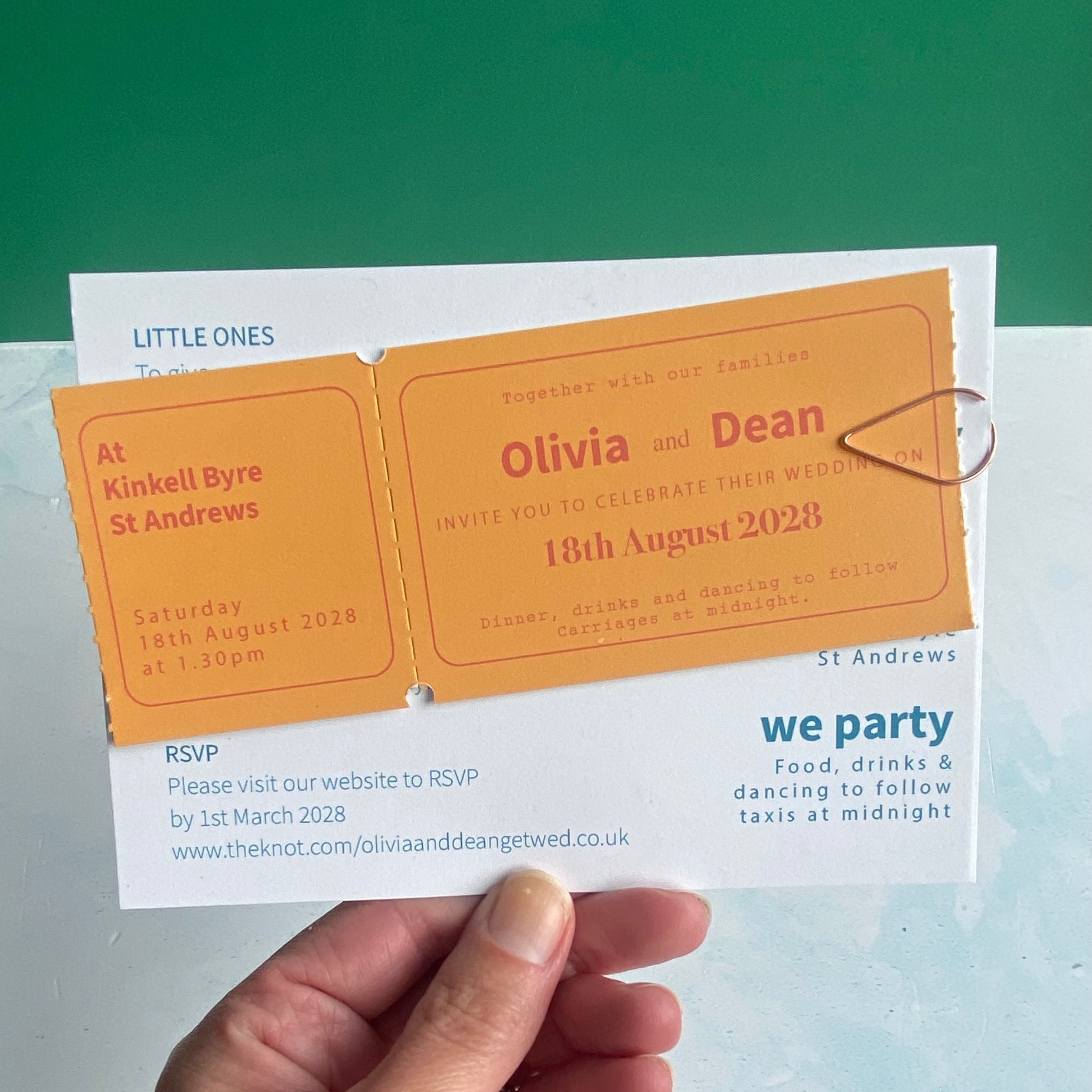 Fun Colourful Wedding Invitation