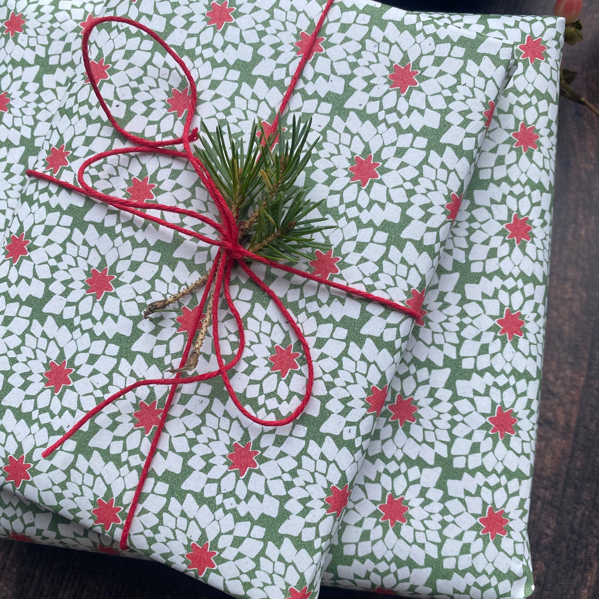 Patchwork Star Paper Fibre Wrapping Paper Set