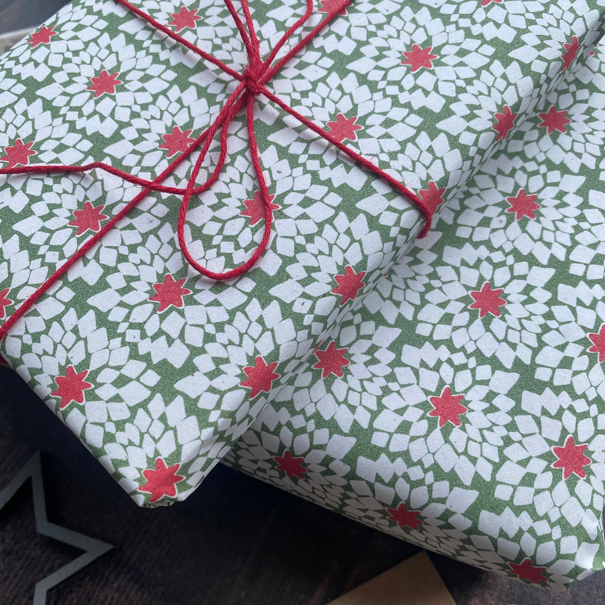 Patchwork Star Paper Fibre Wrapping Paper Set