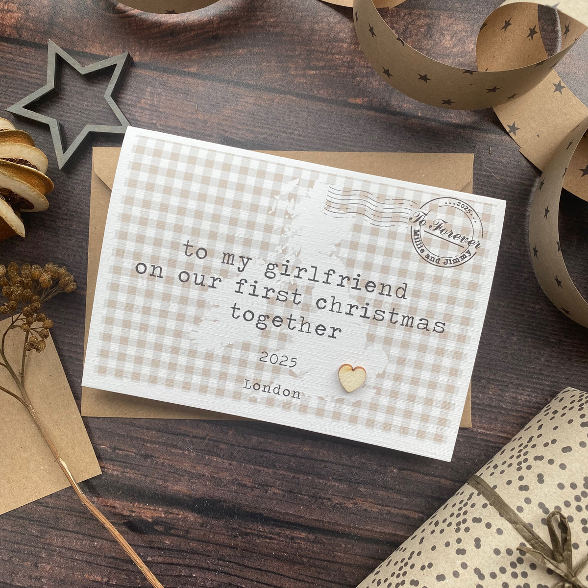 To My Girlfriend On Our First Christmas Card Personalised