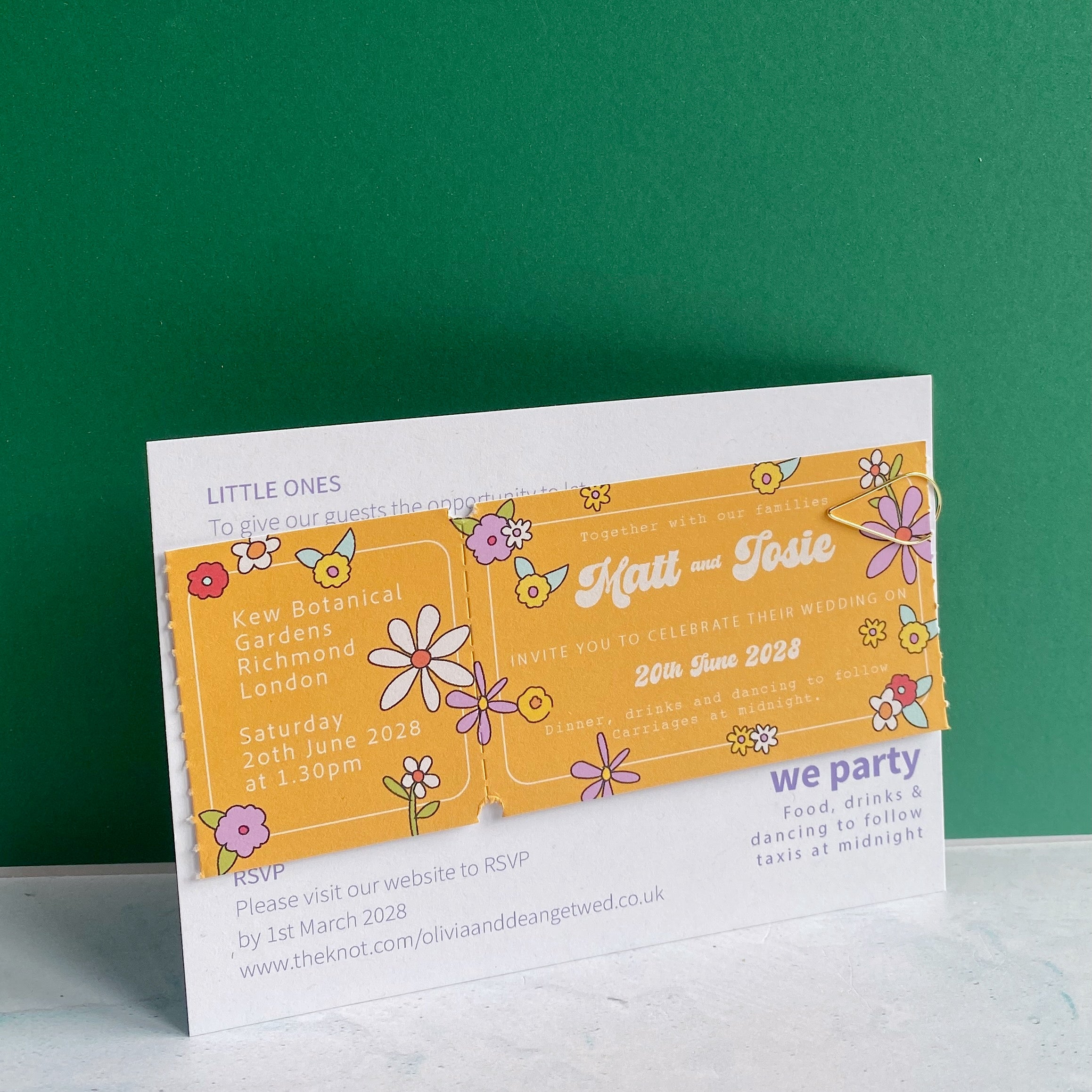 Floral Fun Colourful Wedding Invitation