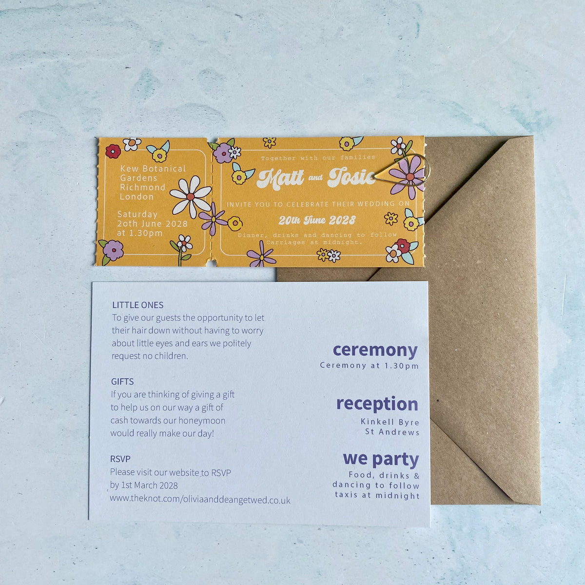Floral Fun Colourful Wedding Invitation
