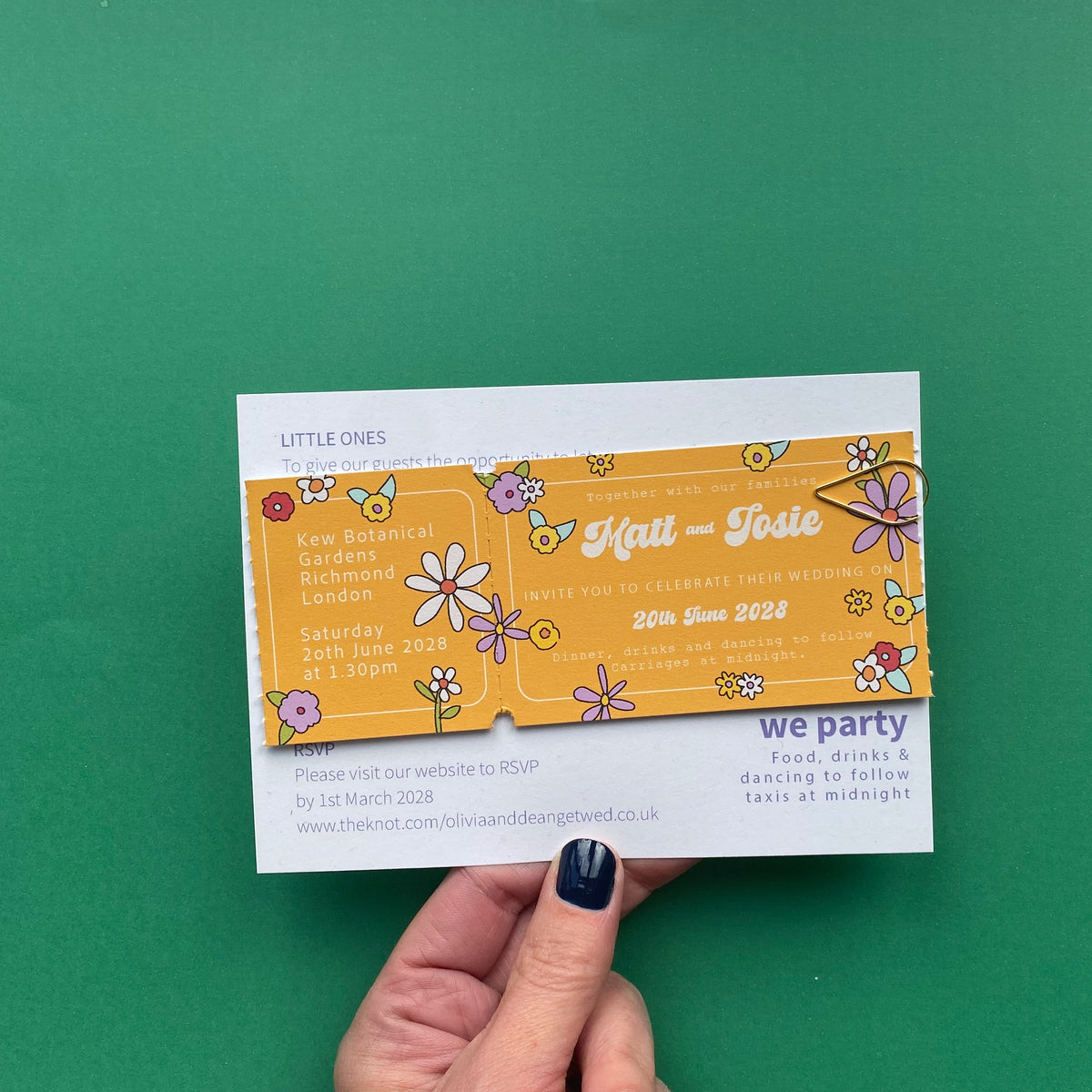 Floral Fun Colourful Wedding Invitation