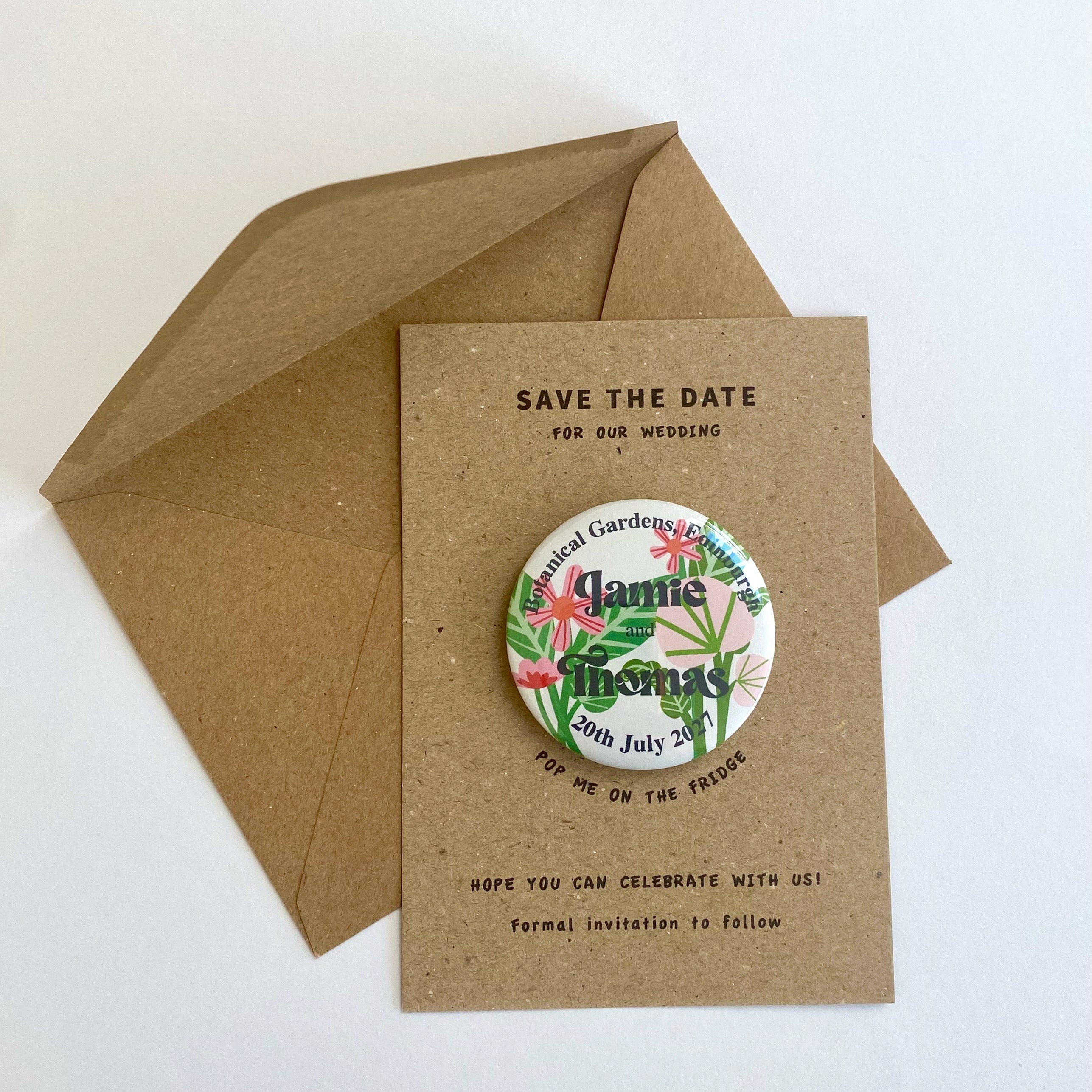 Botanical Hothouse Floral Save The Date Magnet