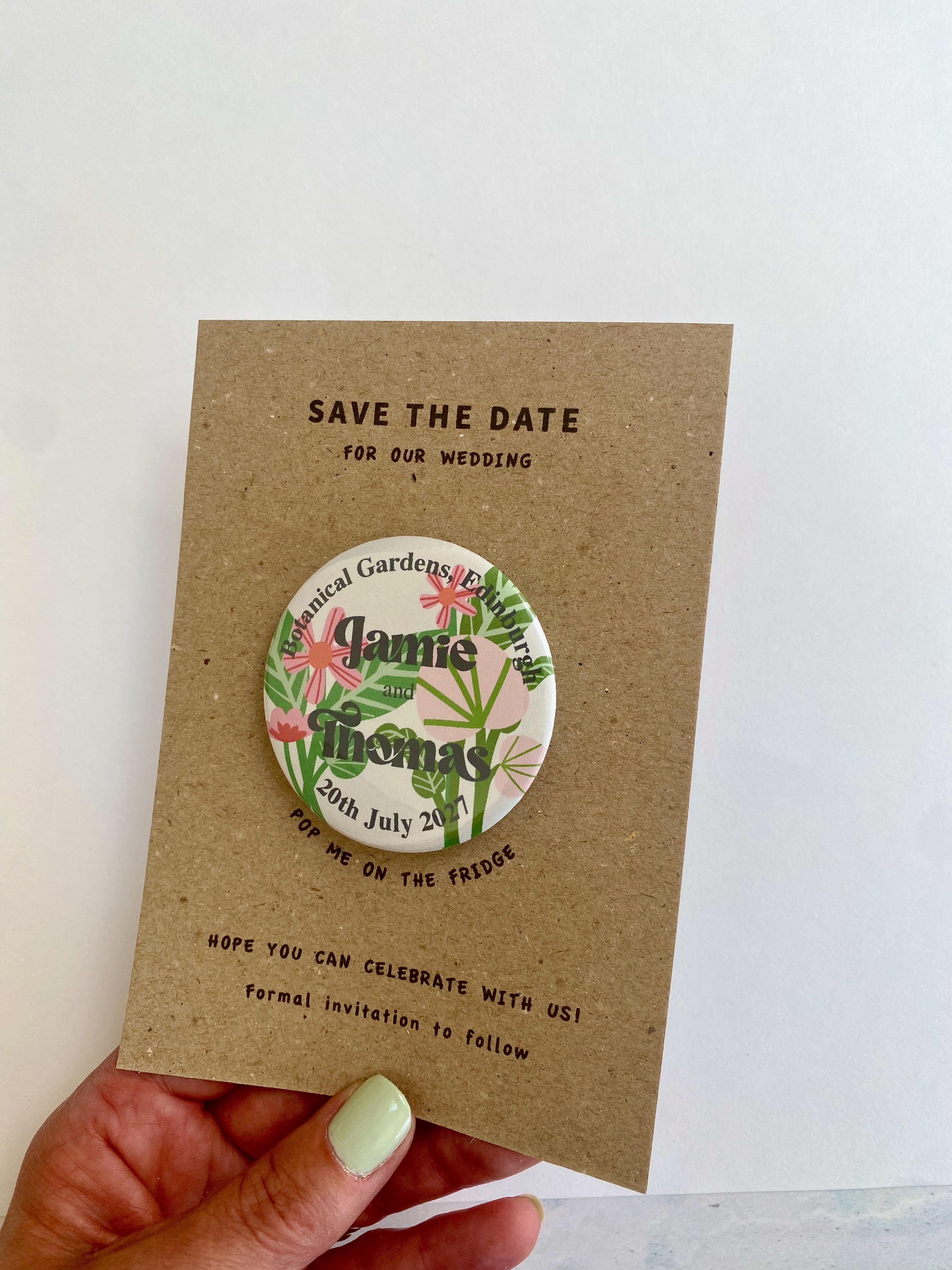 Botanical Hothouse Floral Save The Date Magnet