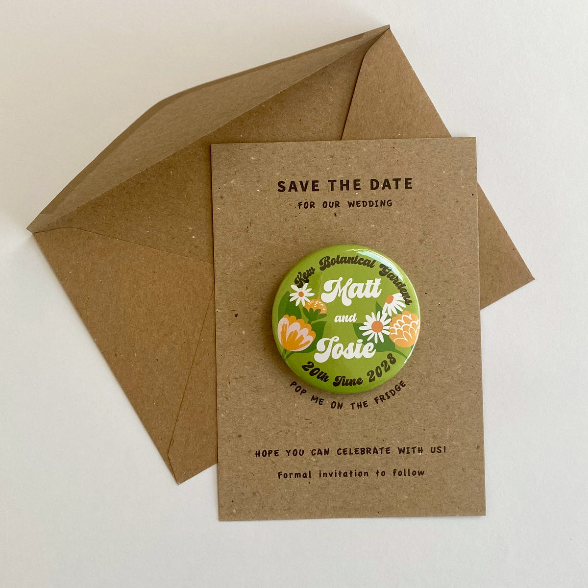 Daisy Floral Save The Date Magnet