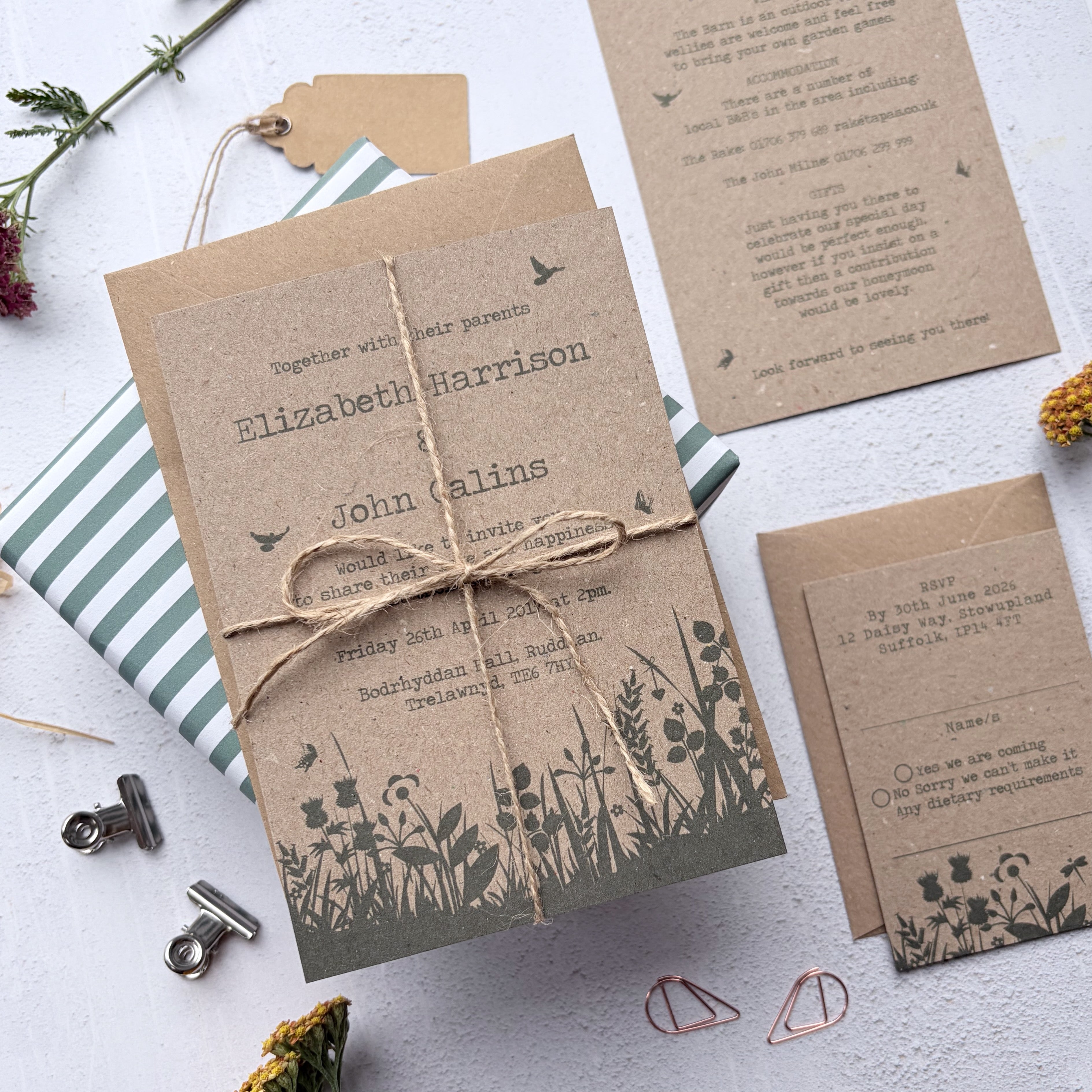 Wildflower Wedding Invitation Bundle