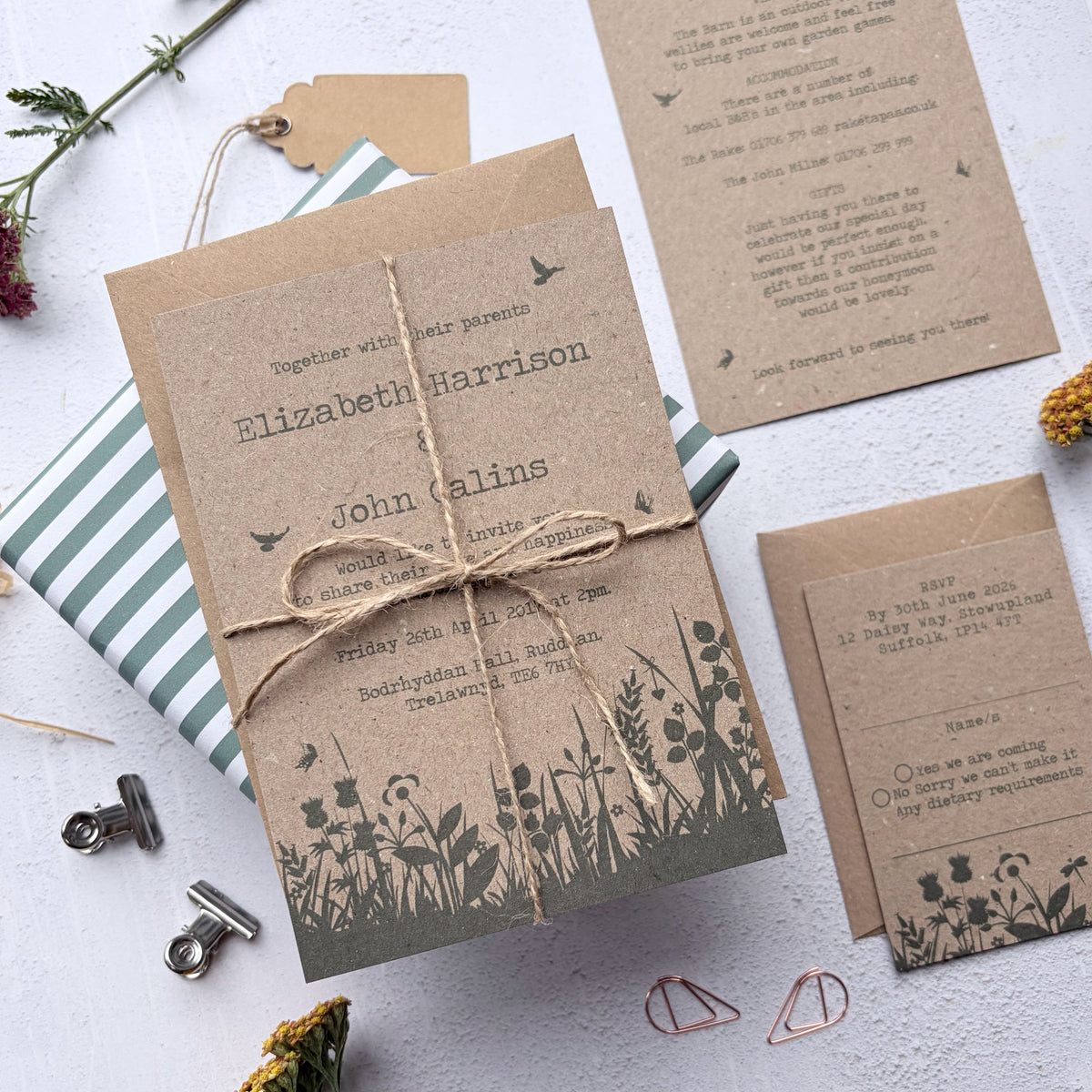 Wildflower Wedding Invitation Bundle