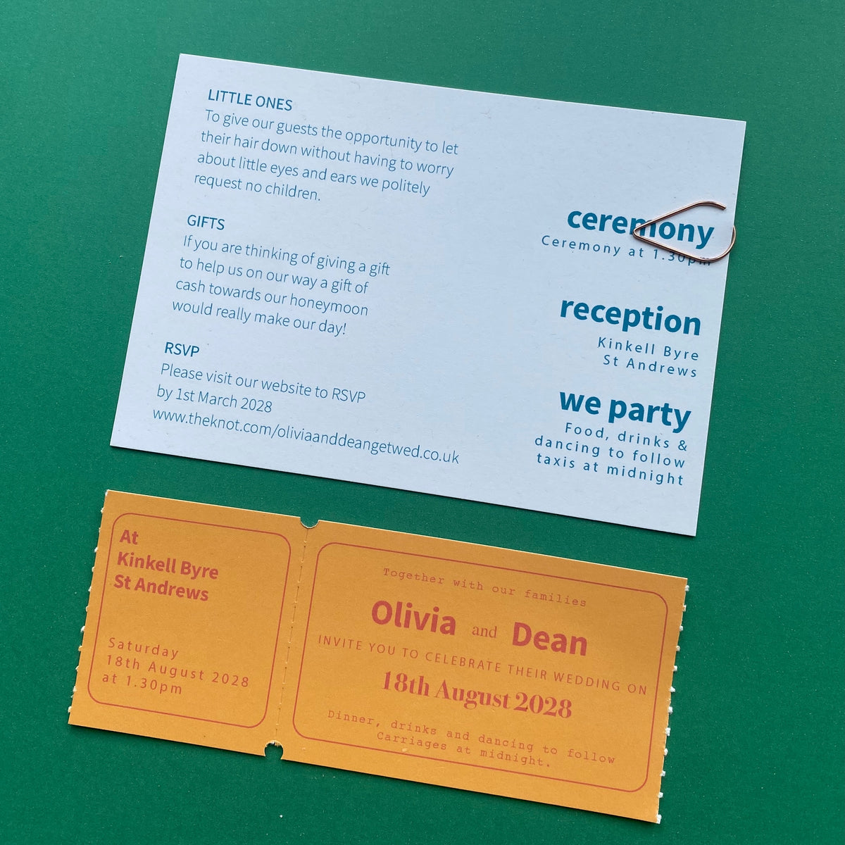 Fun Colourful Wedding Invitation