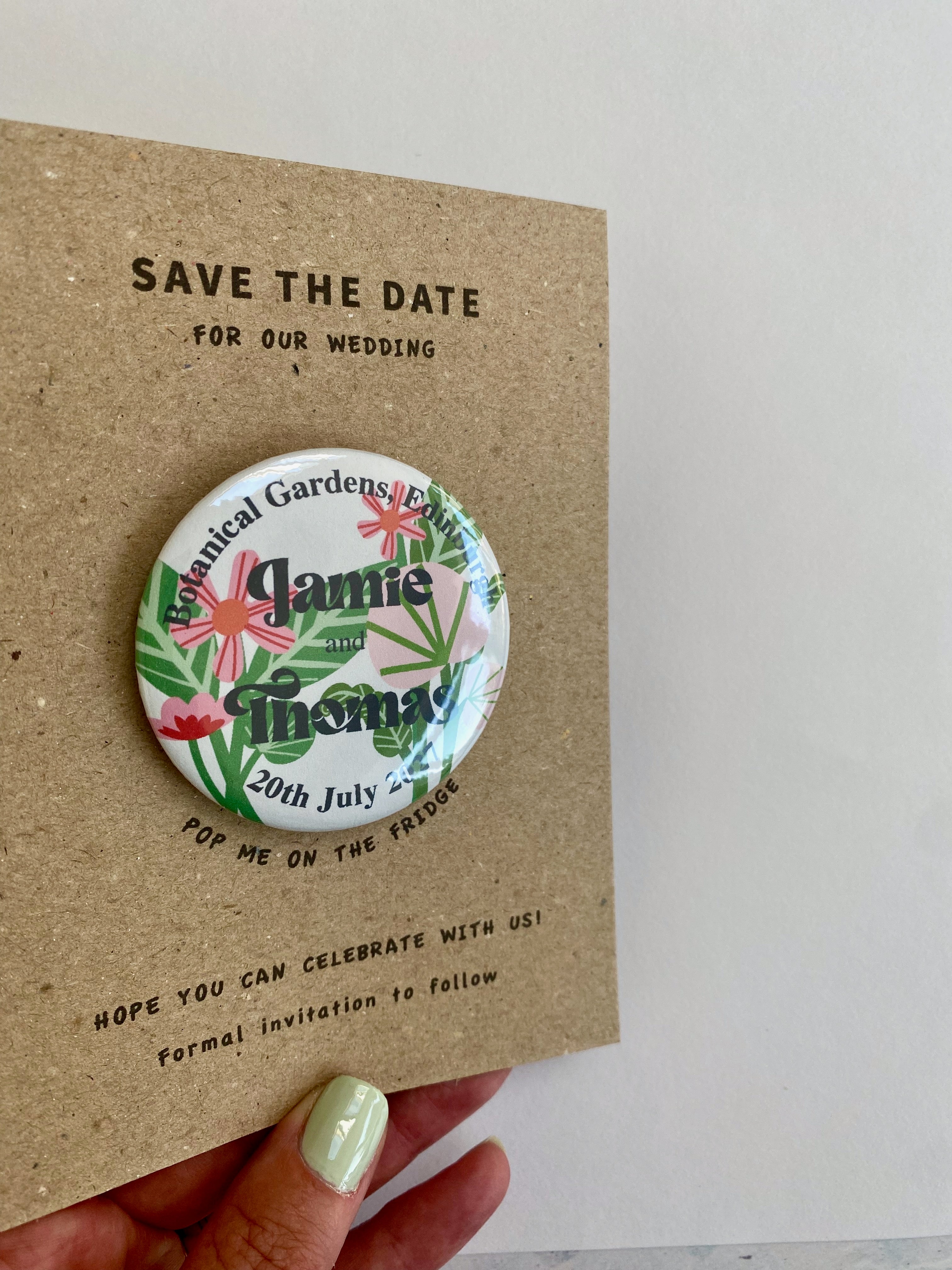 Botanical Hothouse Floral Save The Date Magnet