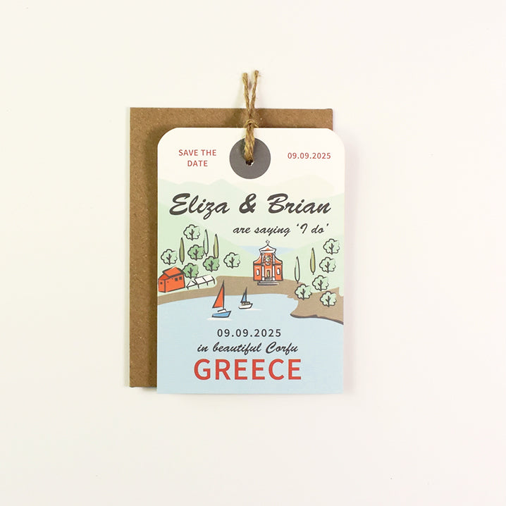 Bespoke Wedding Location/Venue Illustration Save the Date