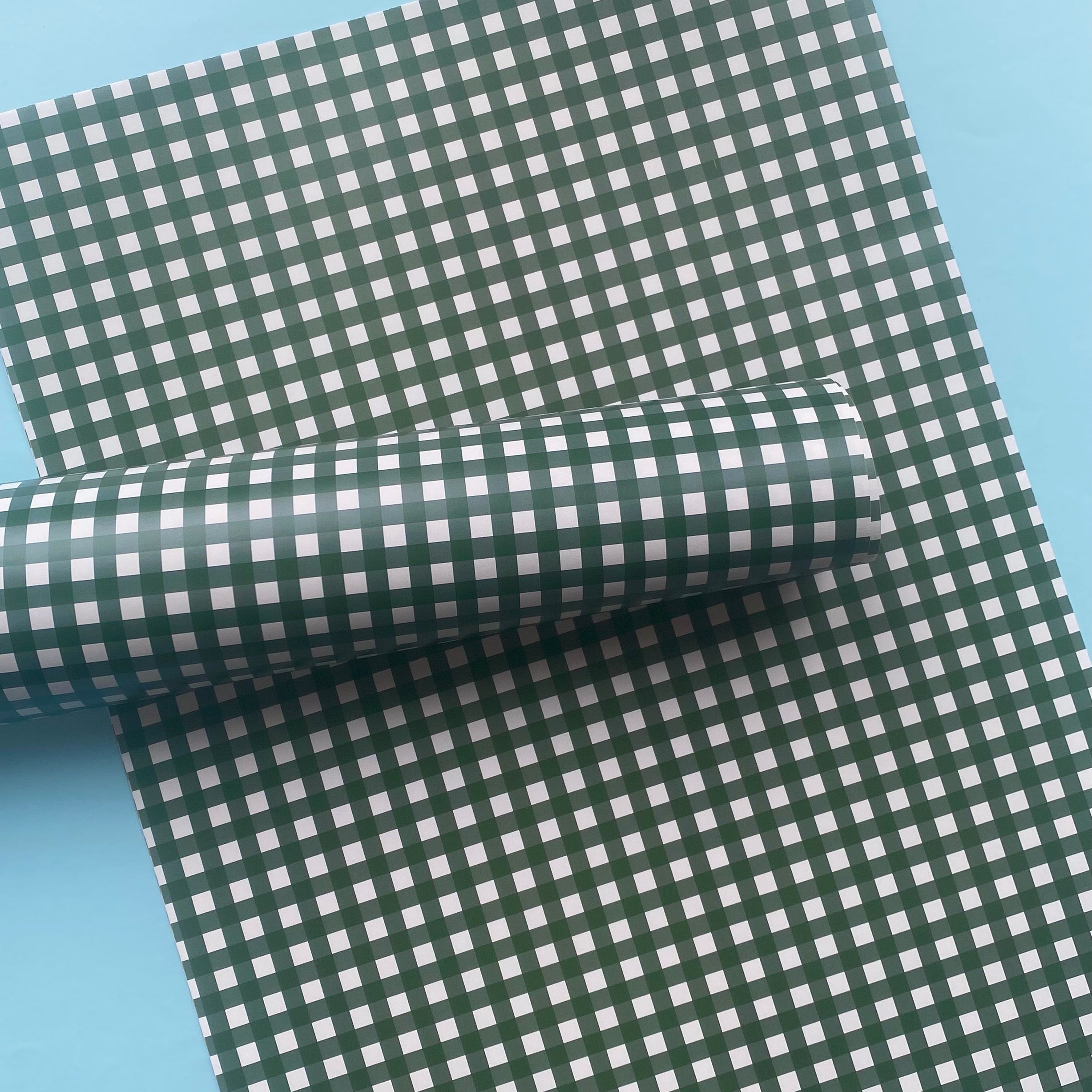 Gingham Green Wrapping Paper