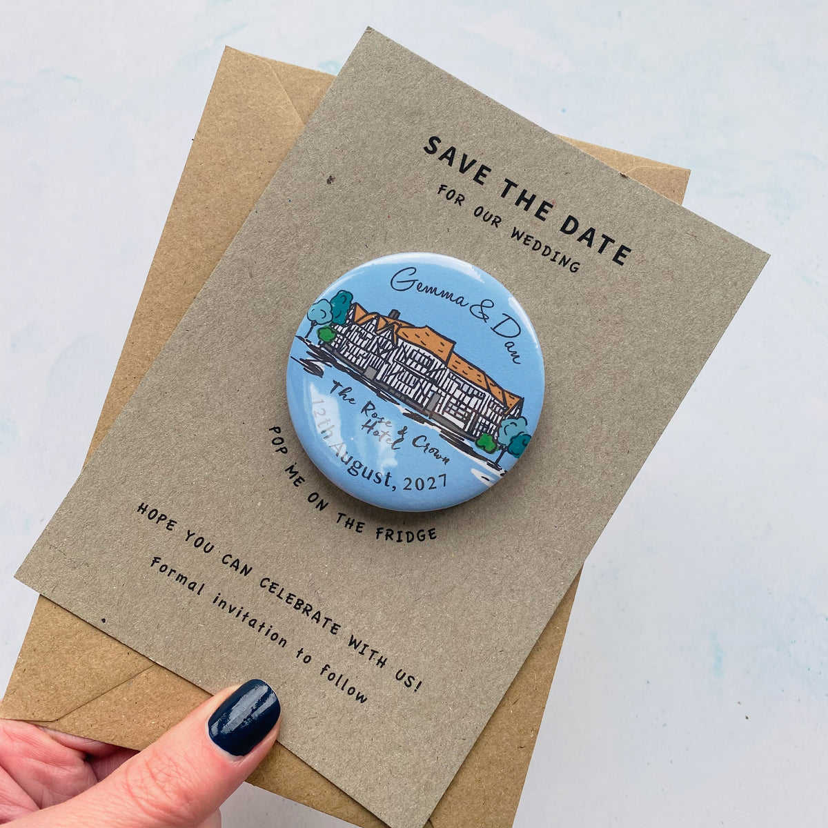 Hand-drawn Bespoke Venue Illustration Save the Date