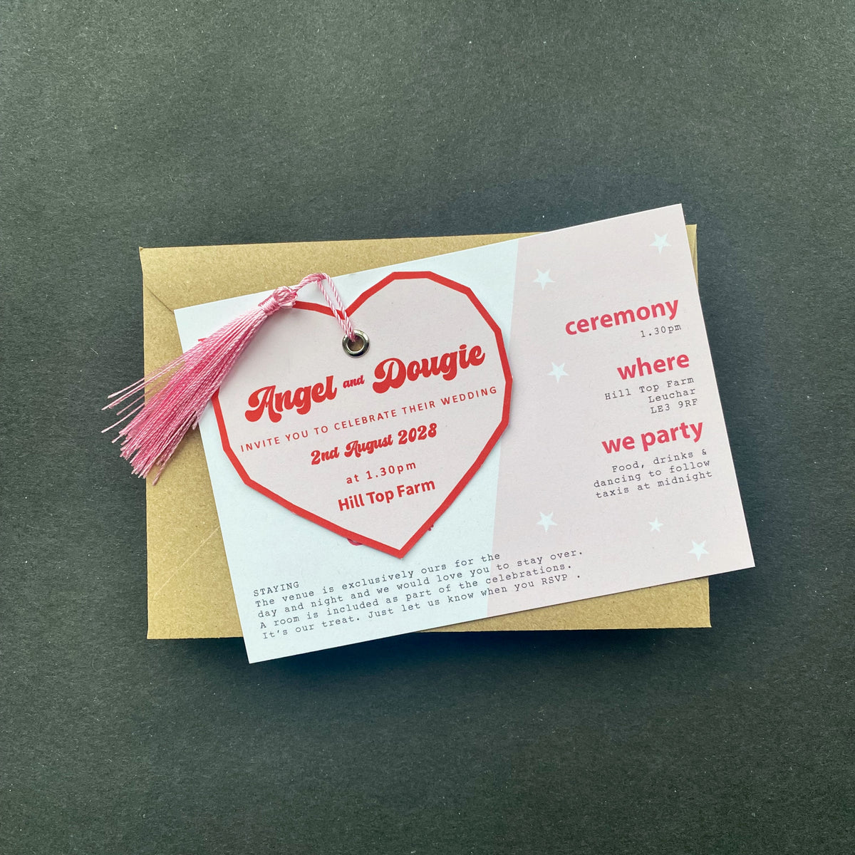 Love Heart Wedding Invitation