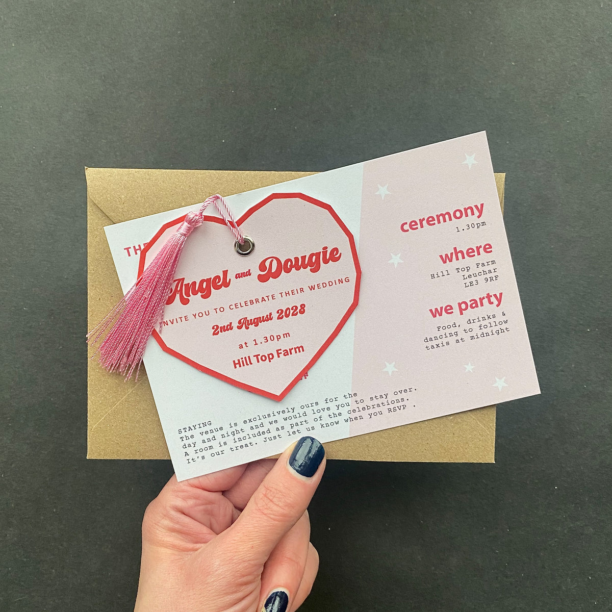 Love Heart Wedding Invitation