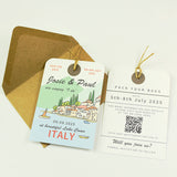 Lake Como, Italy Luggage Tag Save the Date