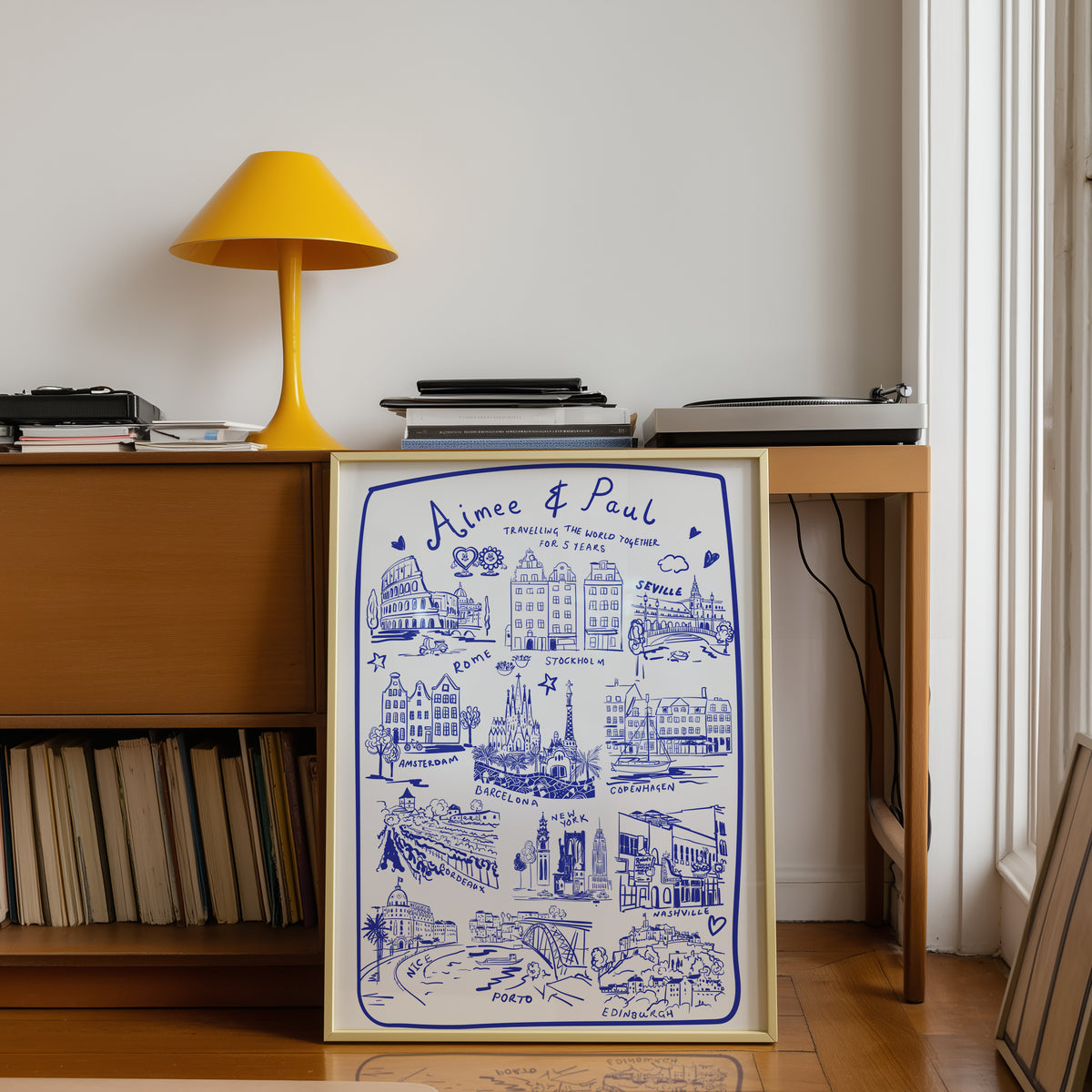 Bespoke Illustrative Travel Memories Print