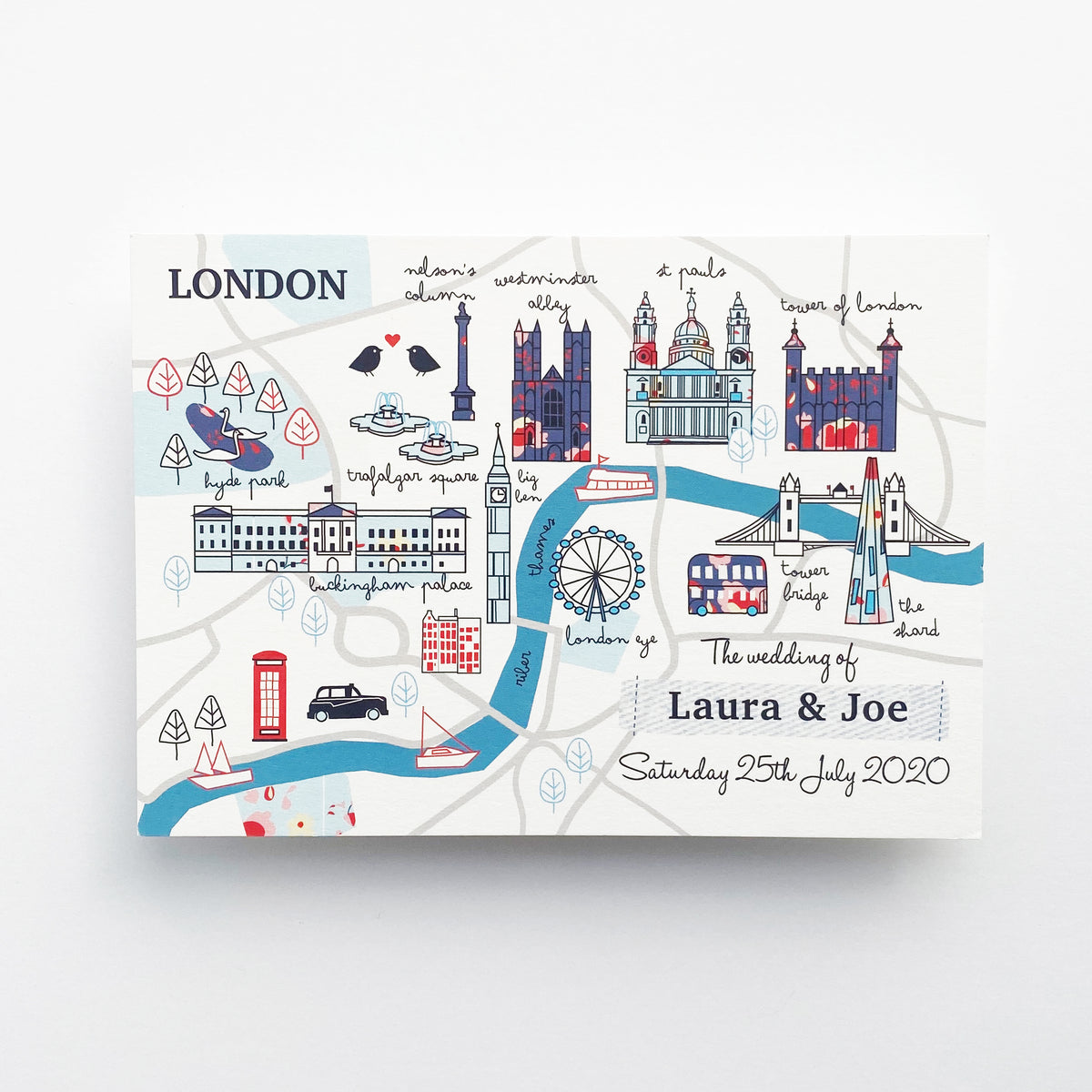Illustrated Bespoke Map Invitation - (London Map)