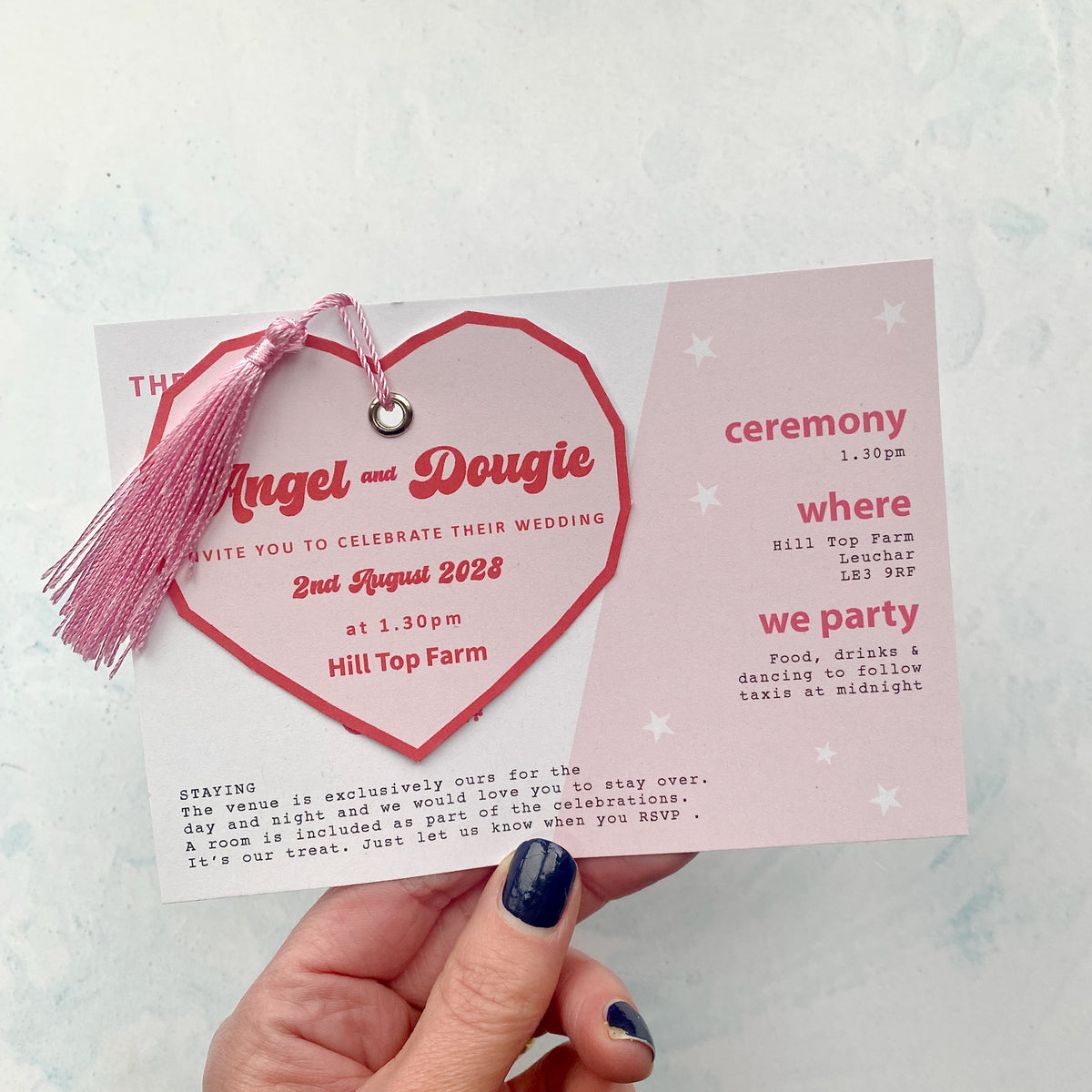 Love Heart Wedding Invitation