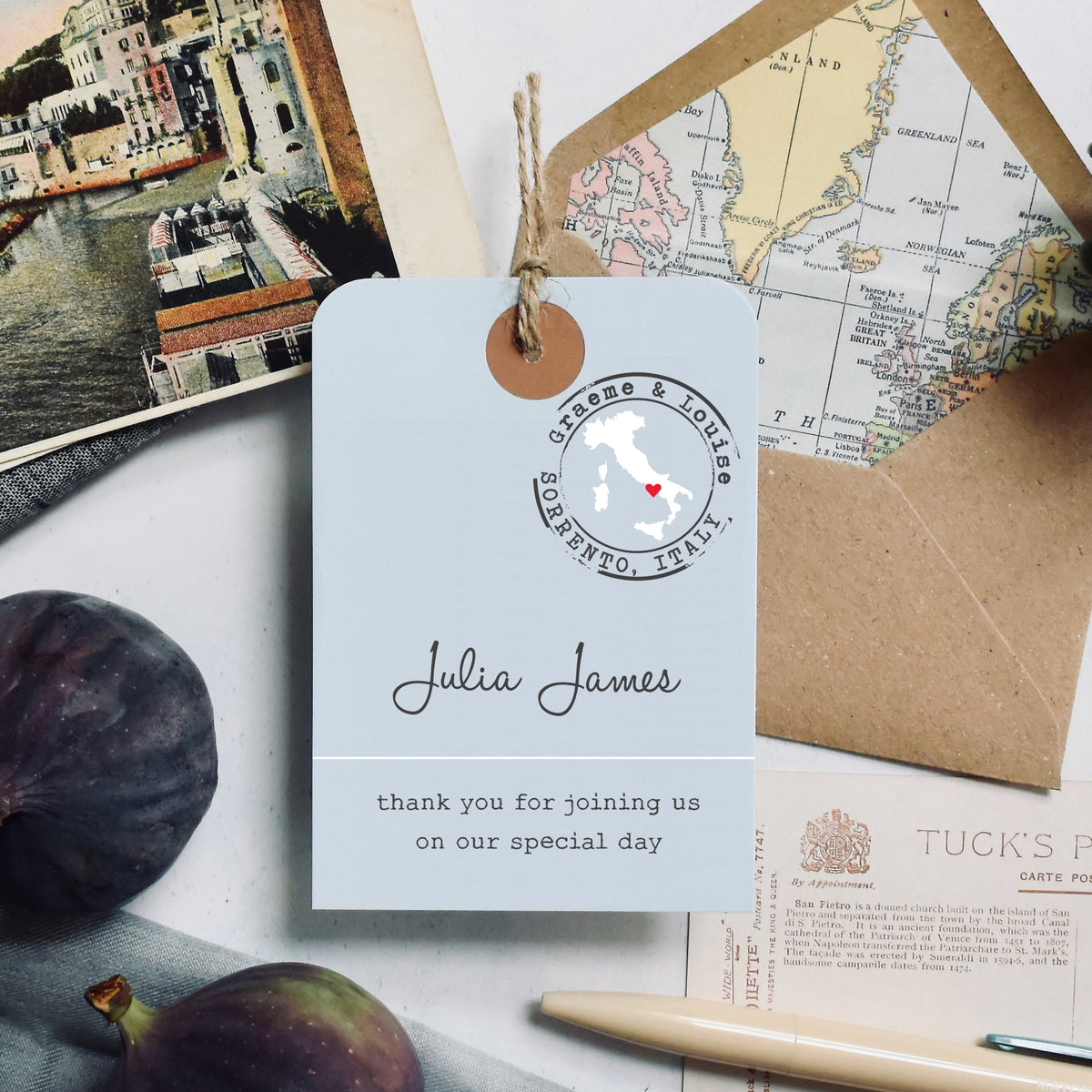 Map Luggage Tag Place Name/Card