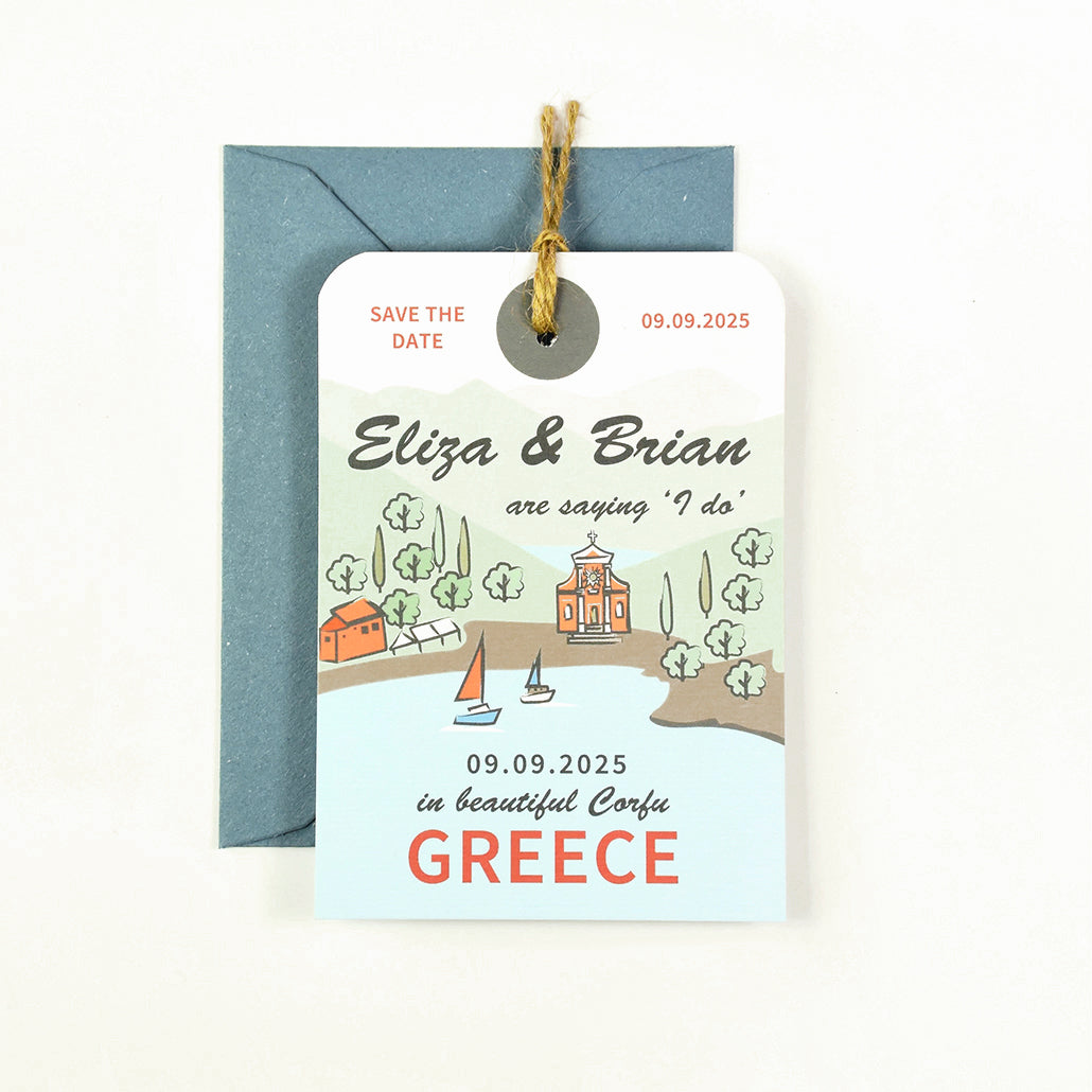 Bespoke Wedding Location/Venue Illustration Save the Date