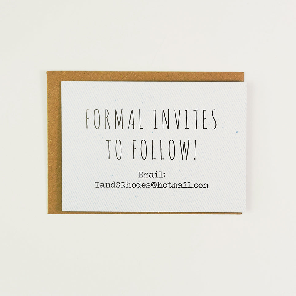 Save The Date Rectangle (A7) spotty map