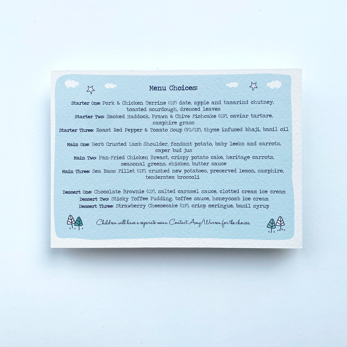 Illustrated Bespoke Map Invitation - (Duck EGG)