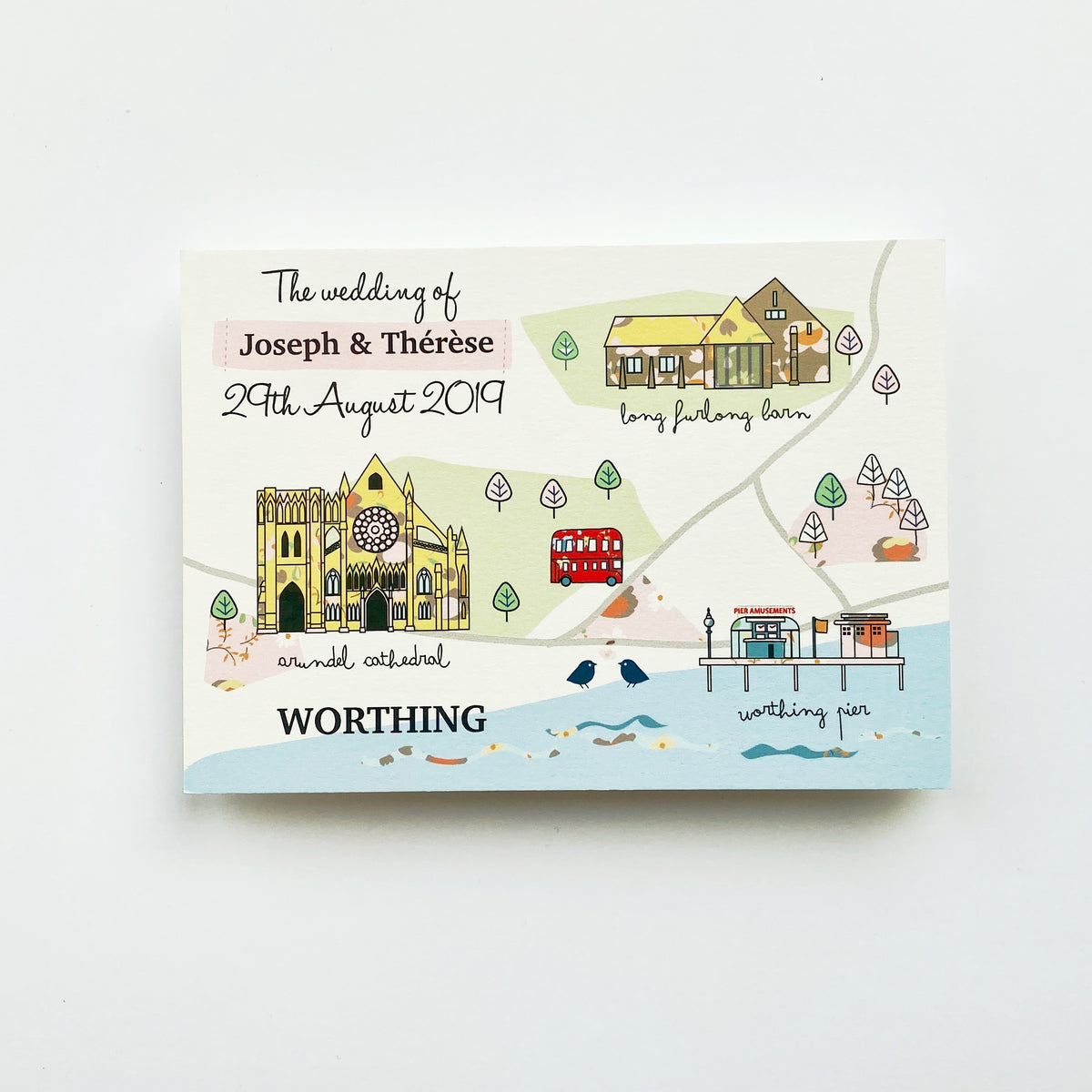 Illustrated Bespoke Map Invitation