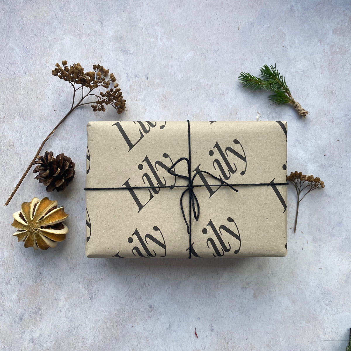 Christmas Personalised Paper Fibre Wrapping Paper