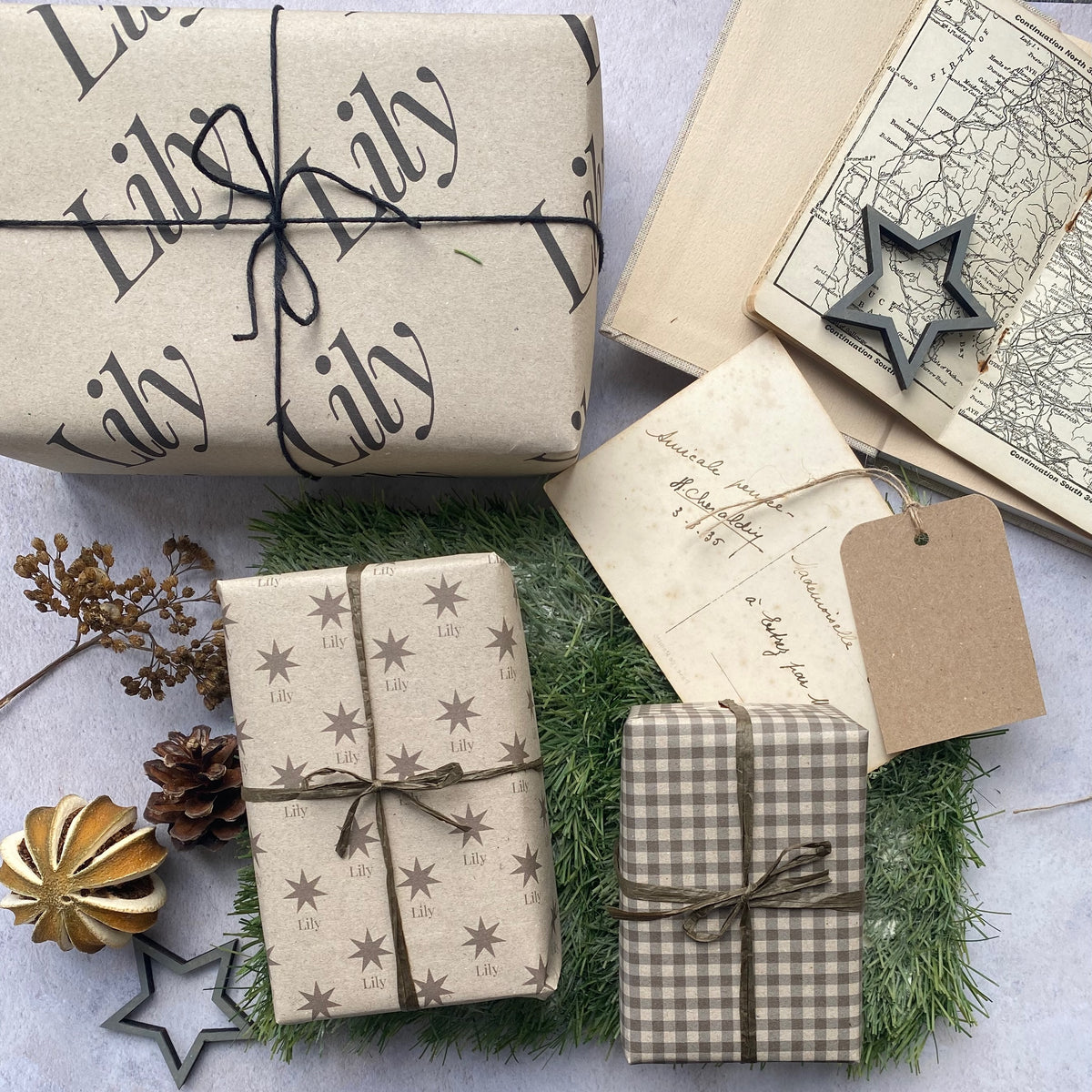 Christmas Personalised Paper Fibre Wrapping Paper