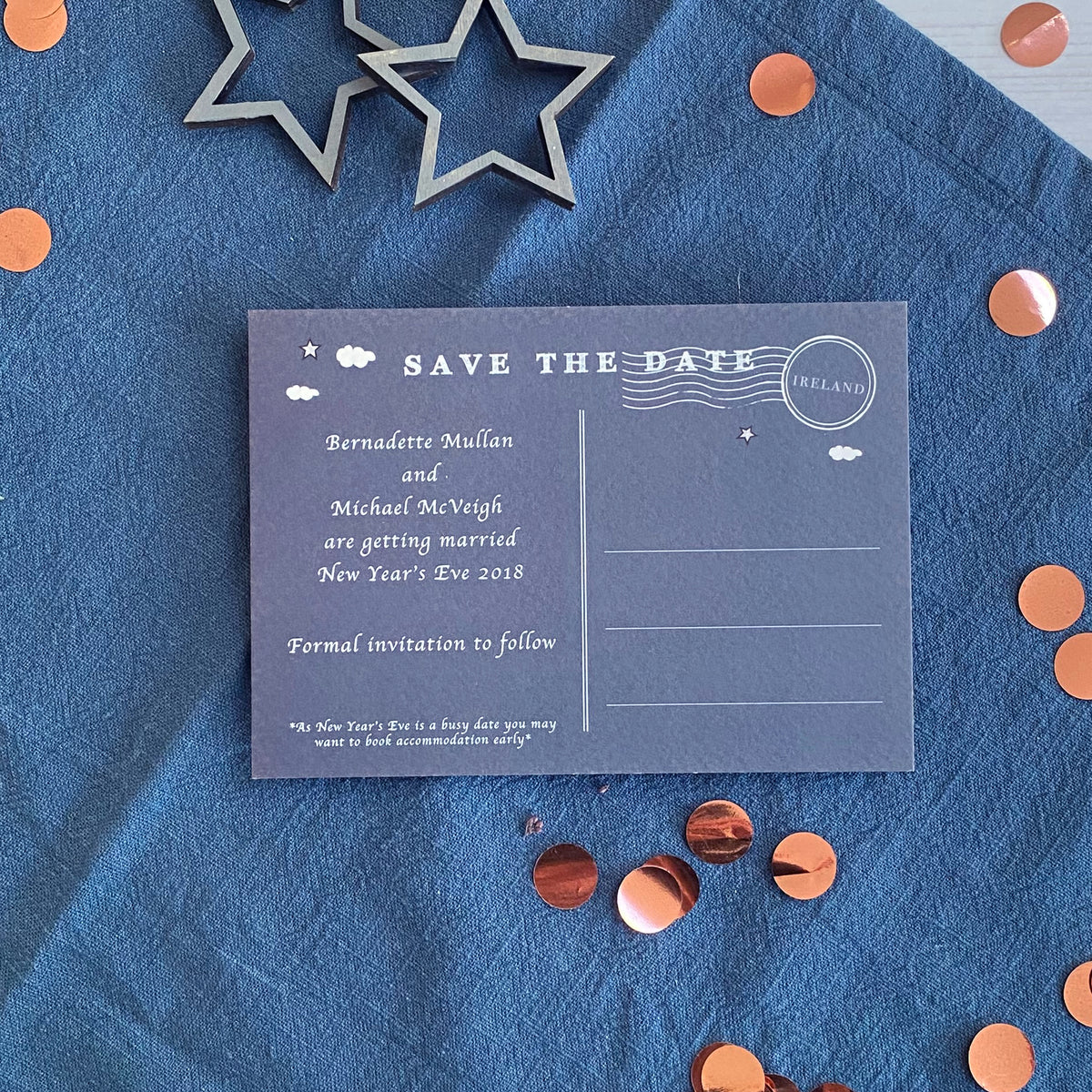 Save the Date Map Story - Navy
