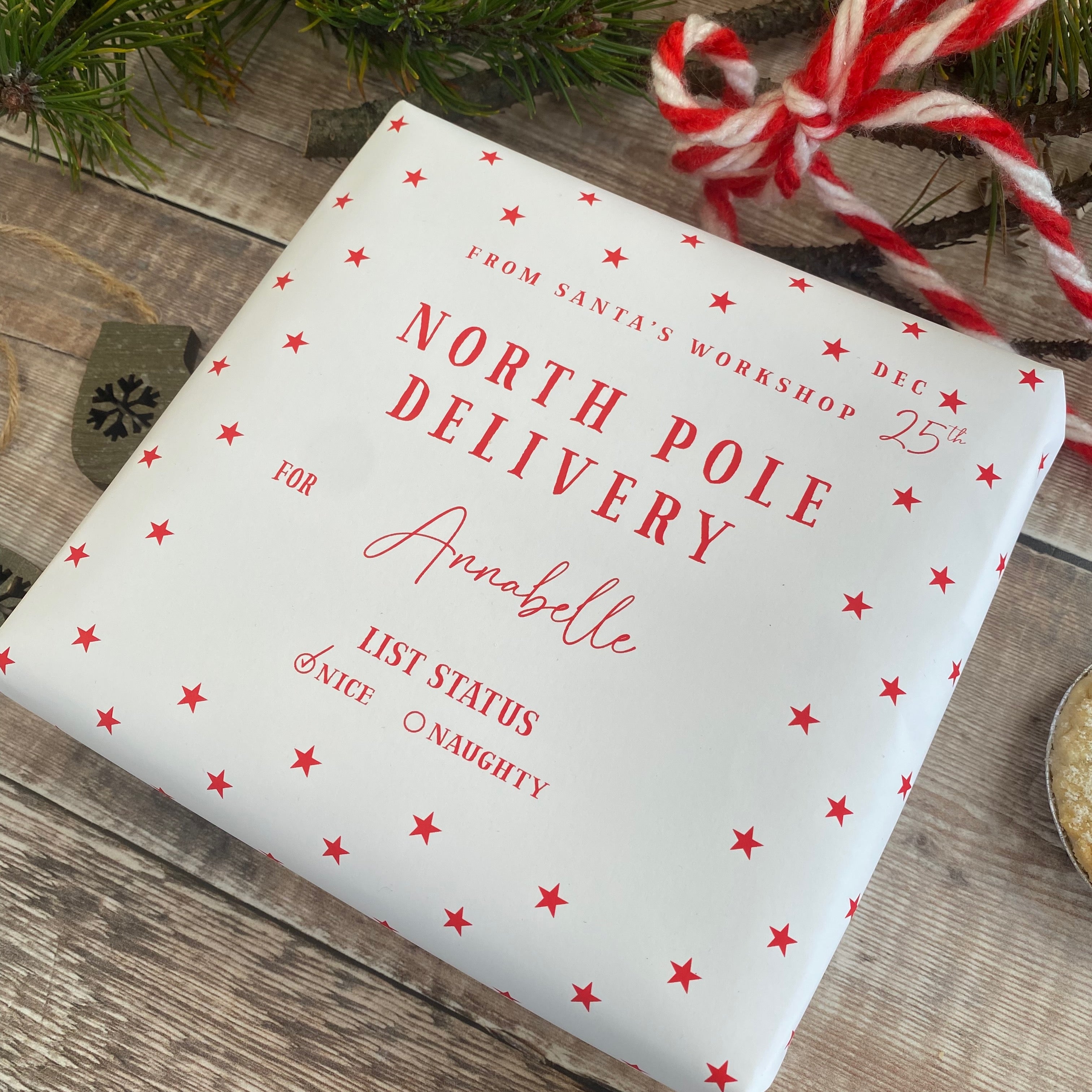 North Pole Personalised Wrapping Paper