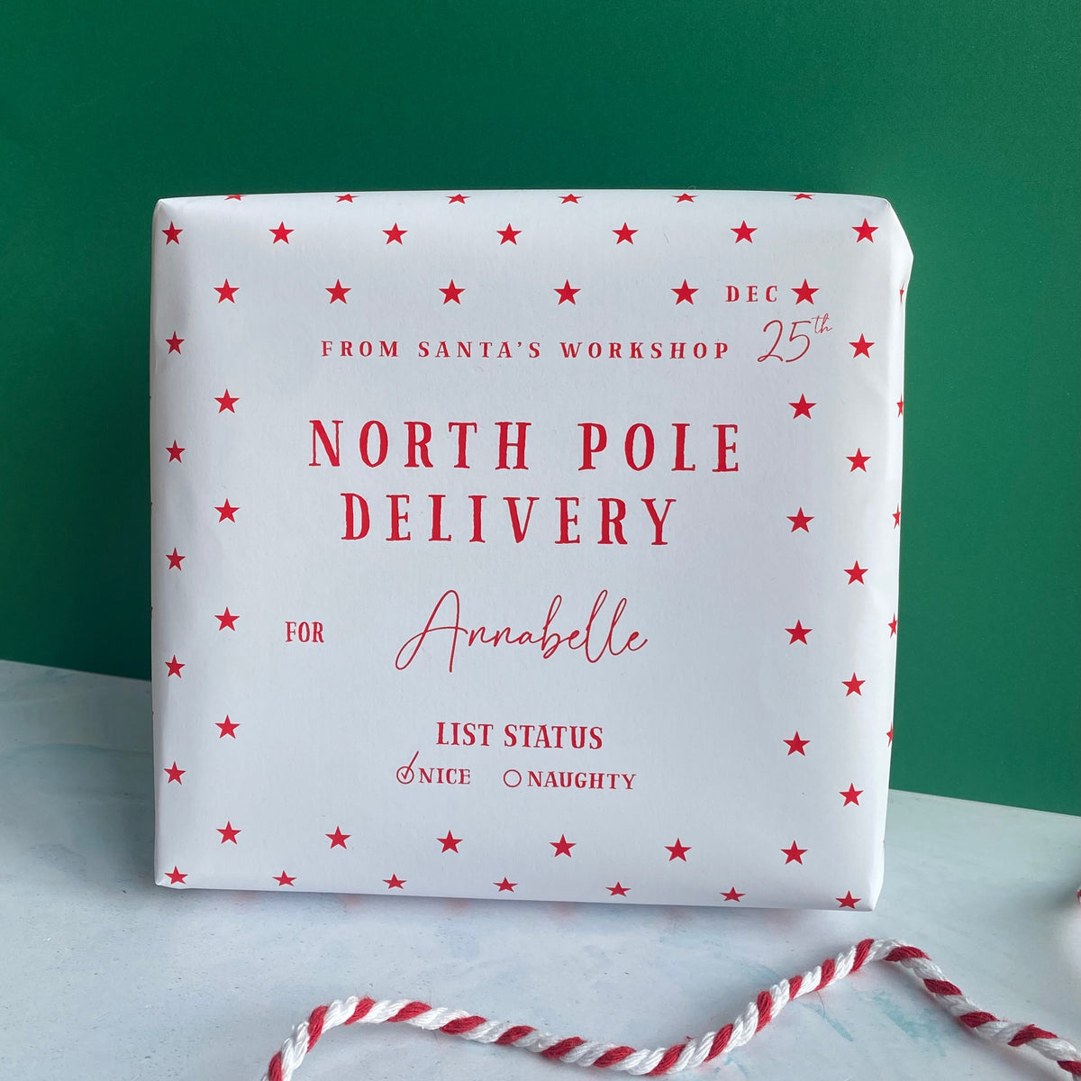 North Pole Personalised Wrapping Paper