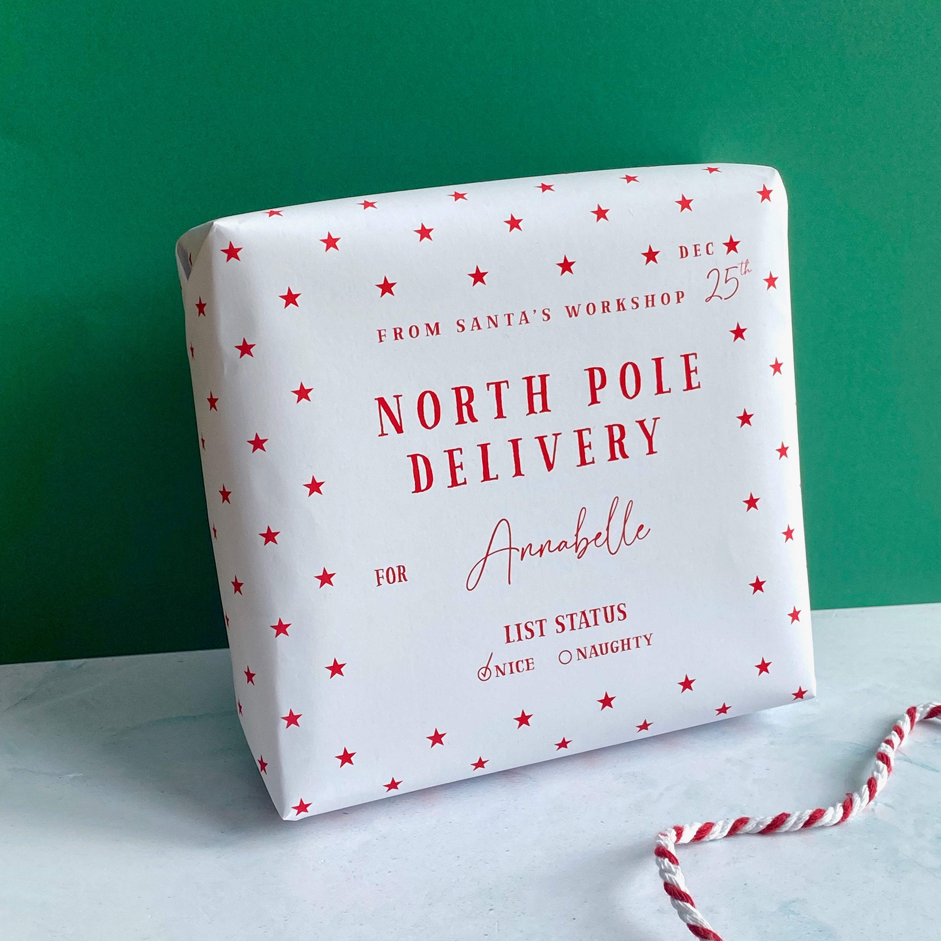 North Pole Personalised Wrapping Paper