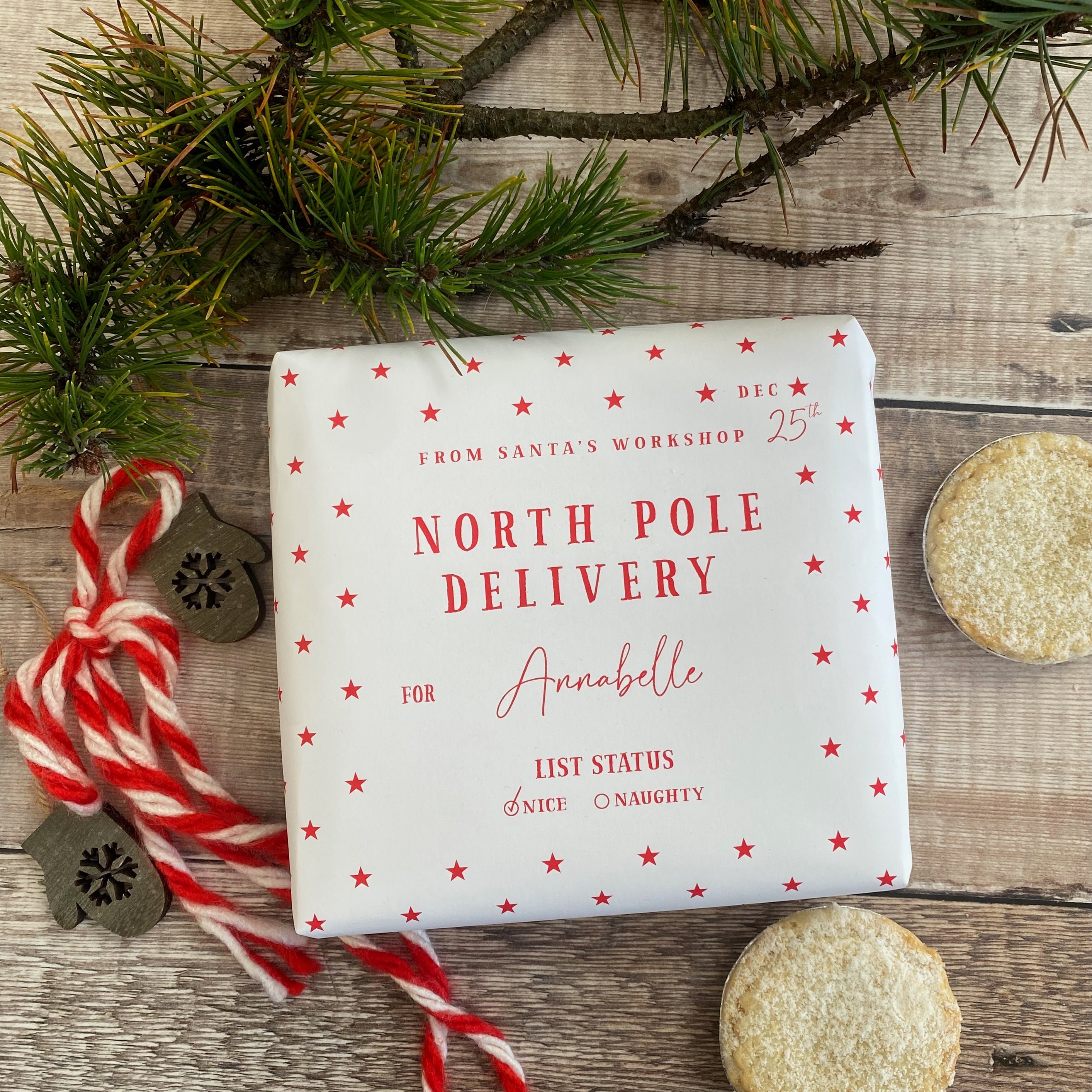 North Pole Personalised Wrapping Paper