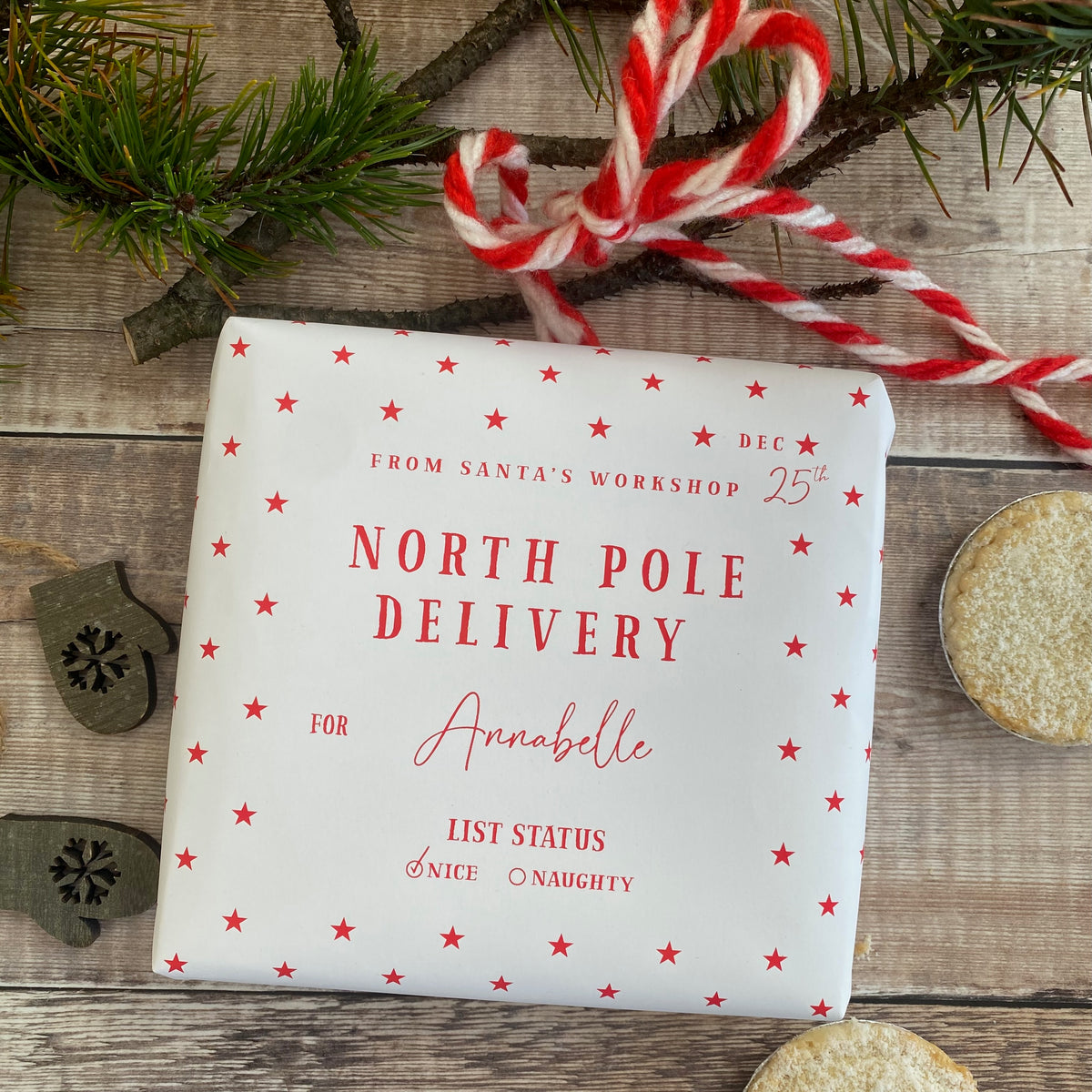 North Pole Personalised Wrapping Paper