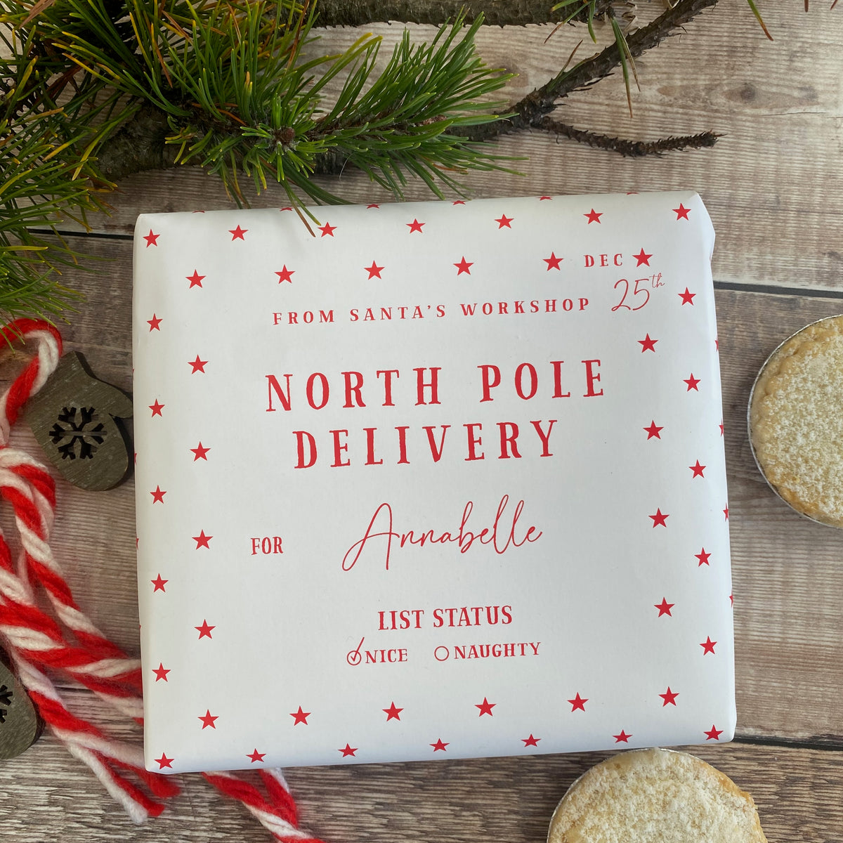North Pole Personalised Wrapping Paper
