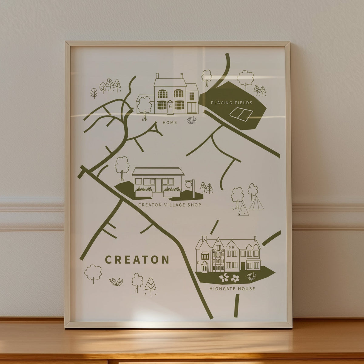 Personalised Our Favourites Places/Map Poster