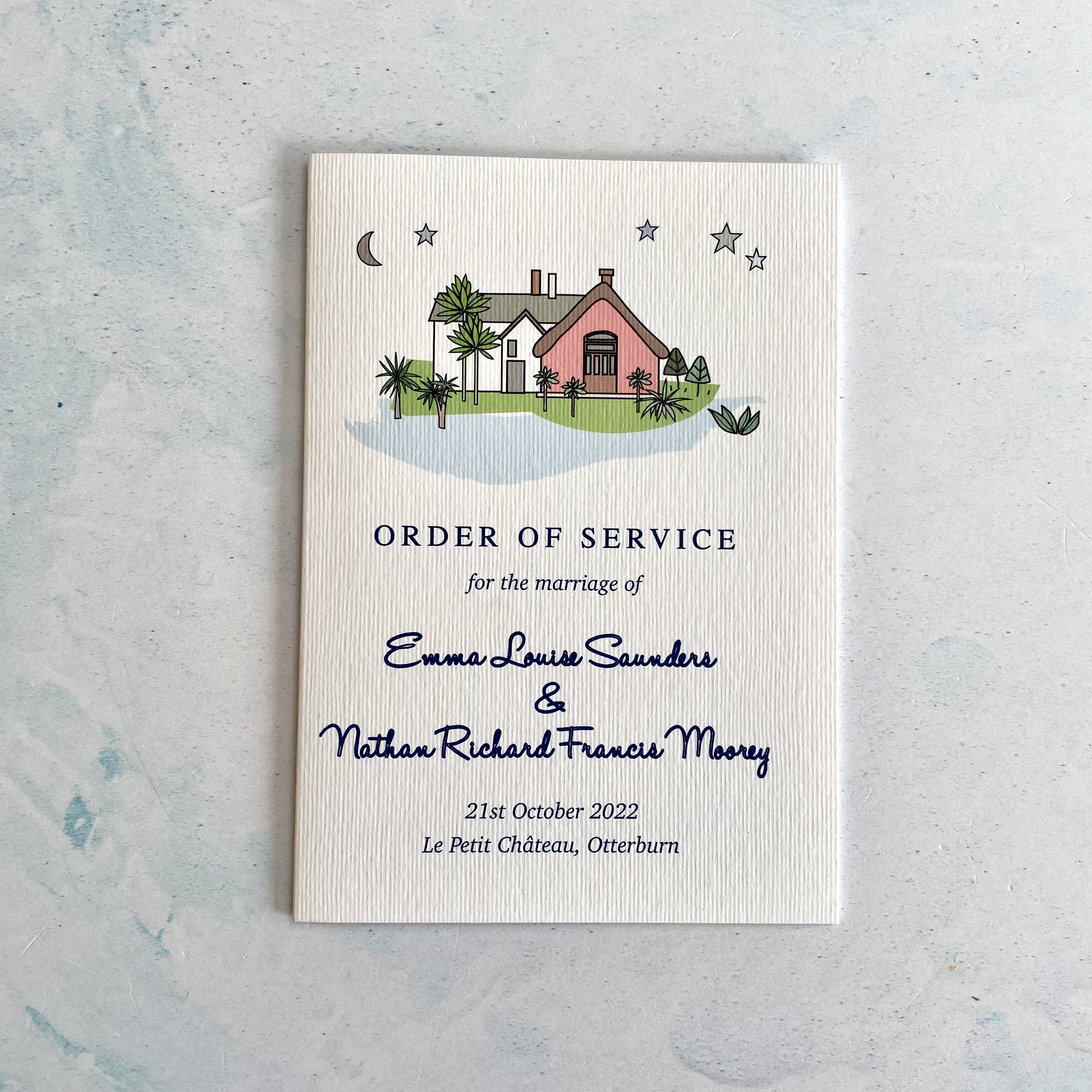 Wedding Order Of Service Venue Illustration