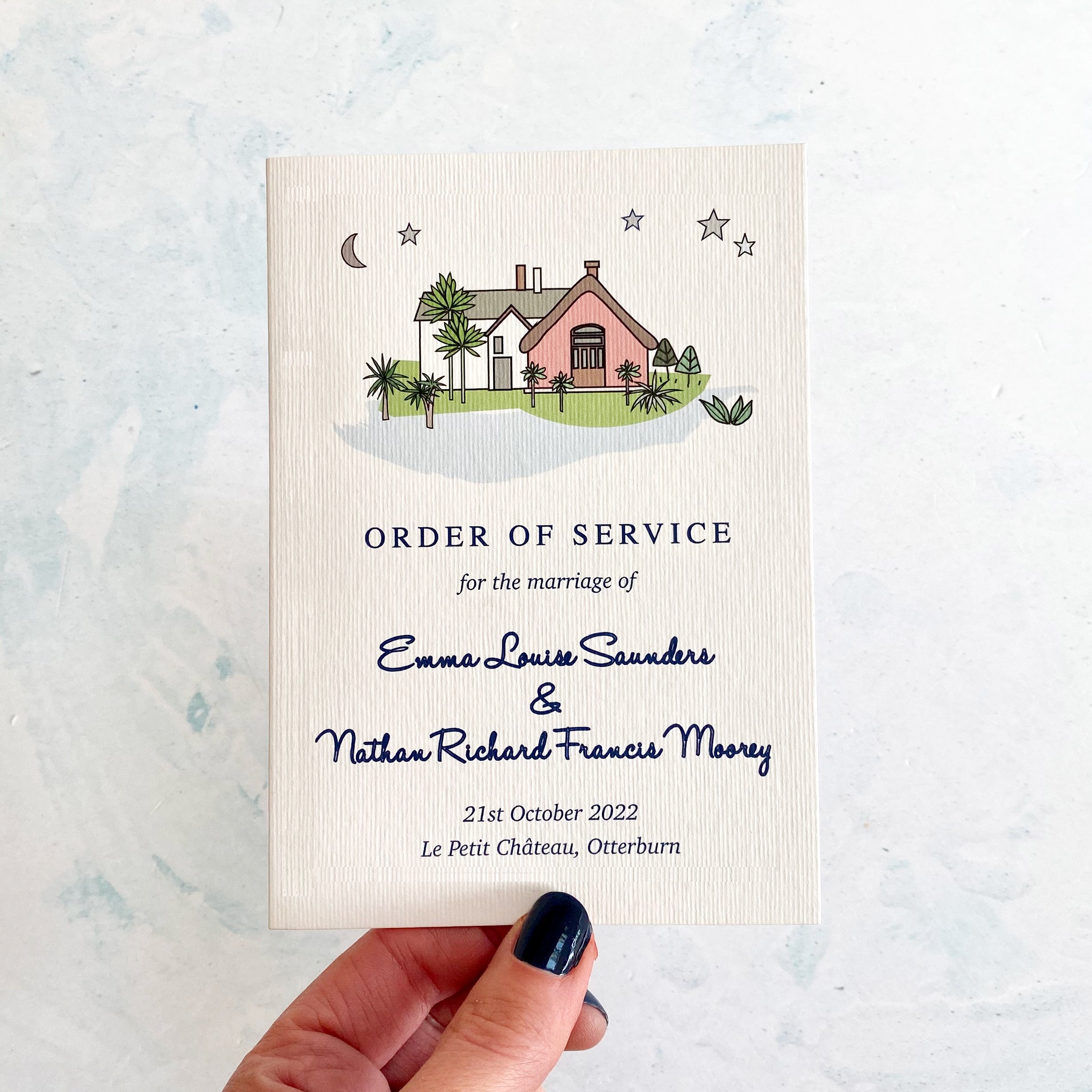 Wedding Order Of Service Venue Illustration