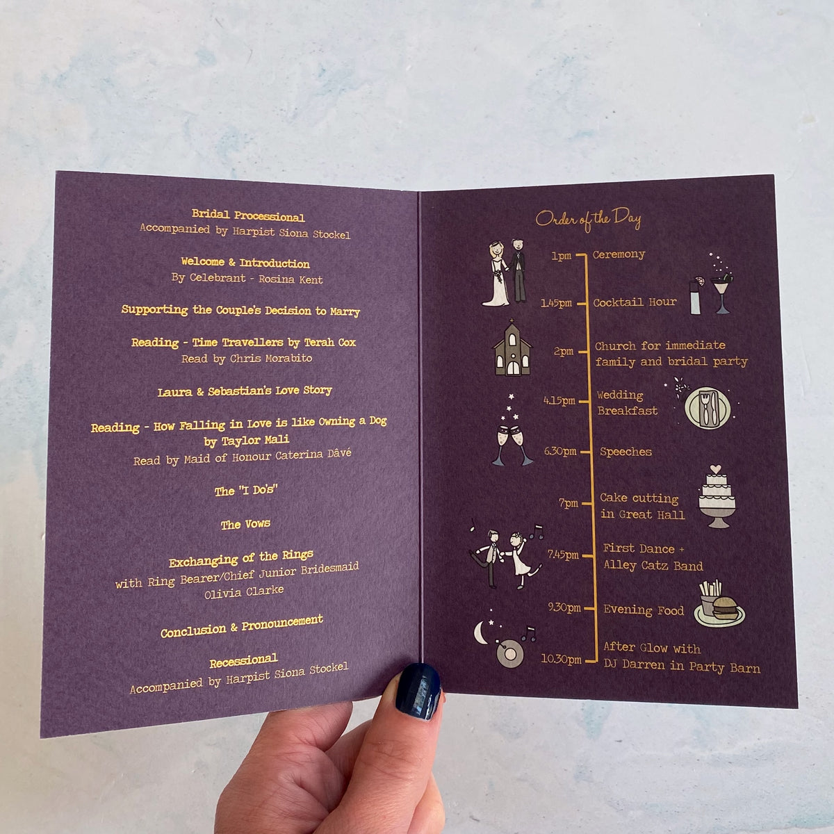 Wedding Order Of Service Venue Illustration