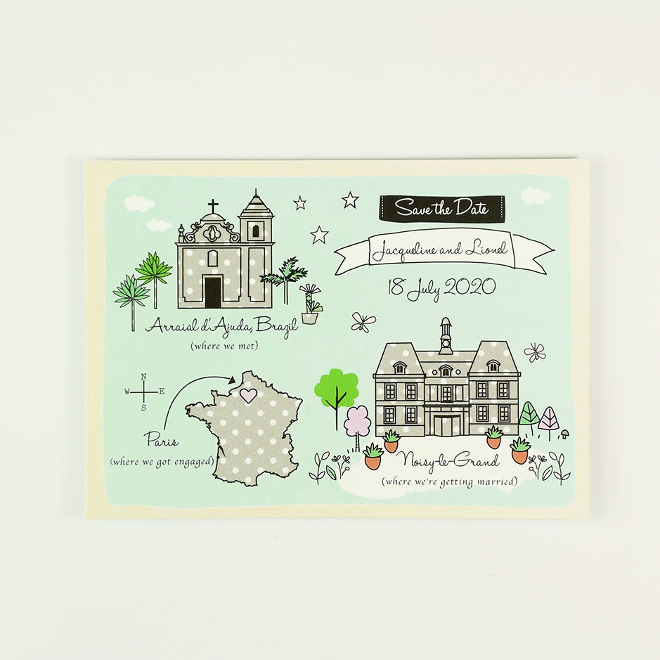 Save the Date Map Story - Duck EGG
