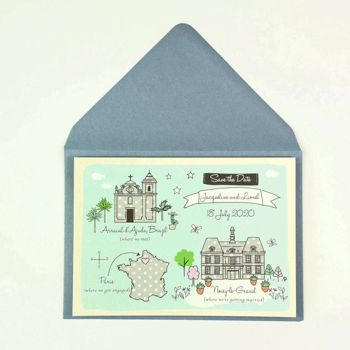 Save the Date Map Story - Duck EGG