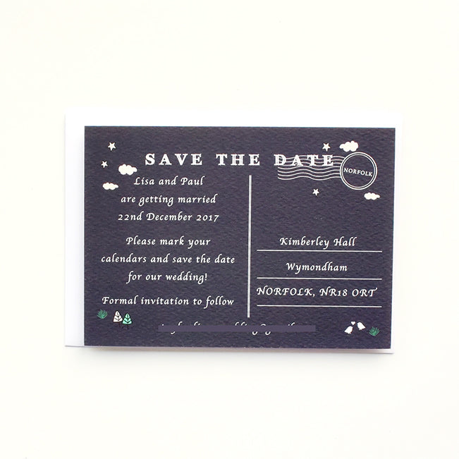Save the Date Map Story - Navy