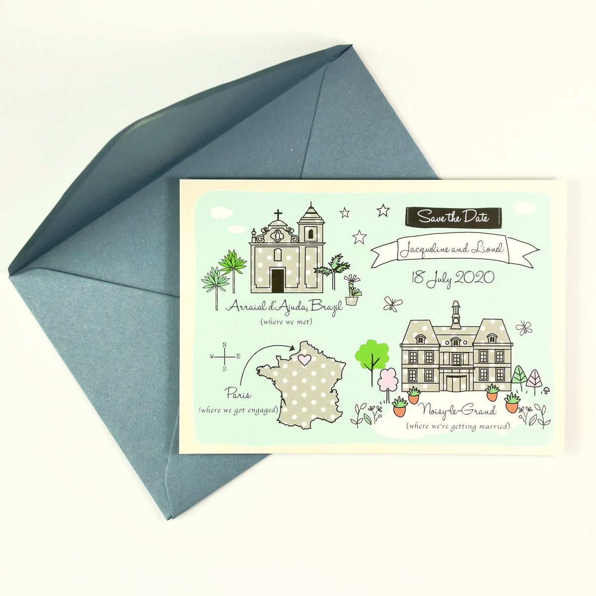 Save the Date Map Story - Duck EGG