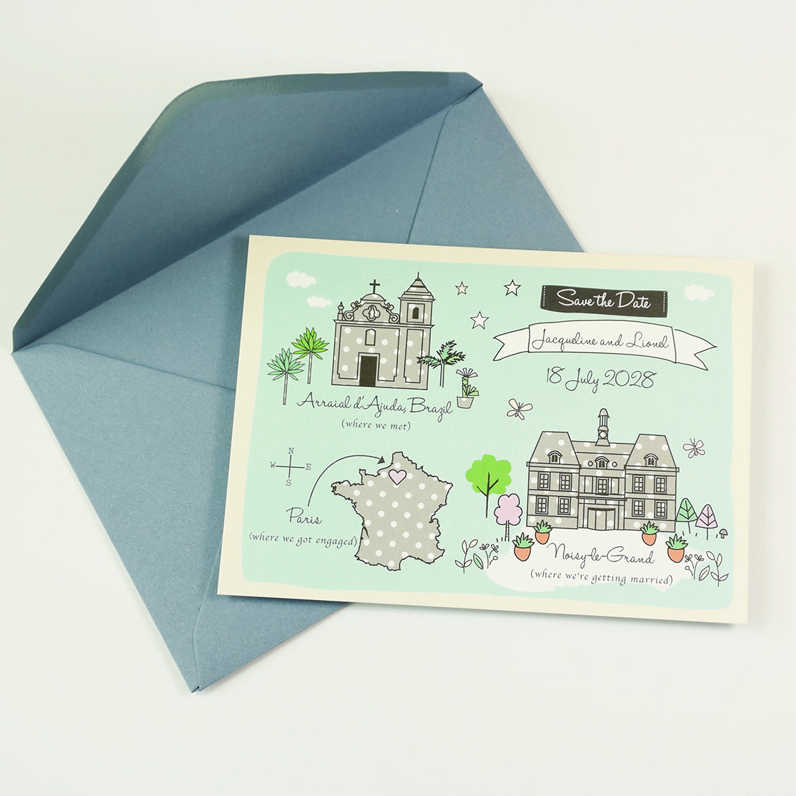 Save the Date Map Story - Duck EGG